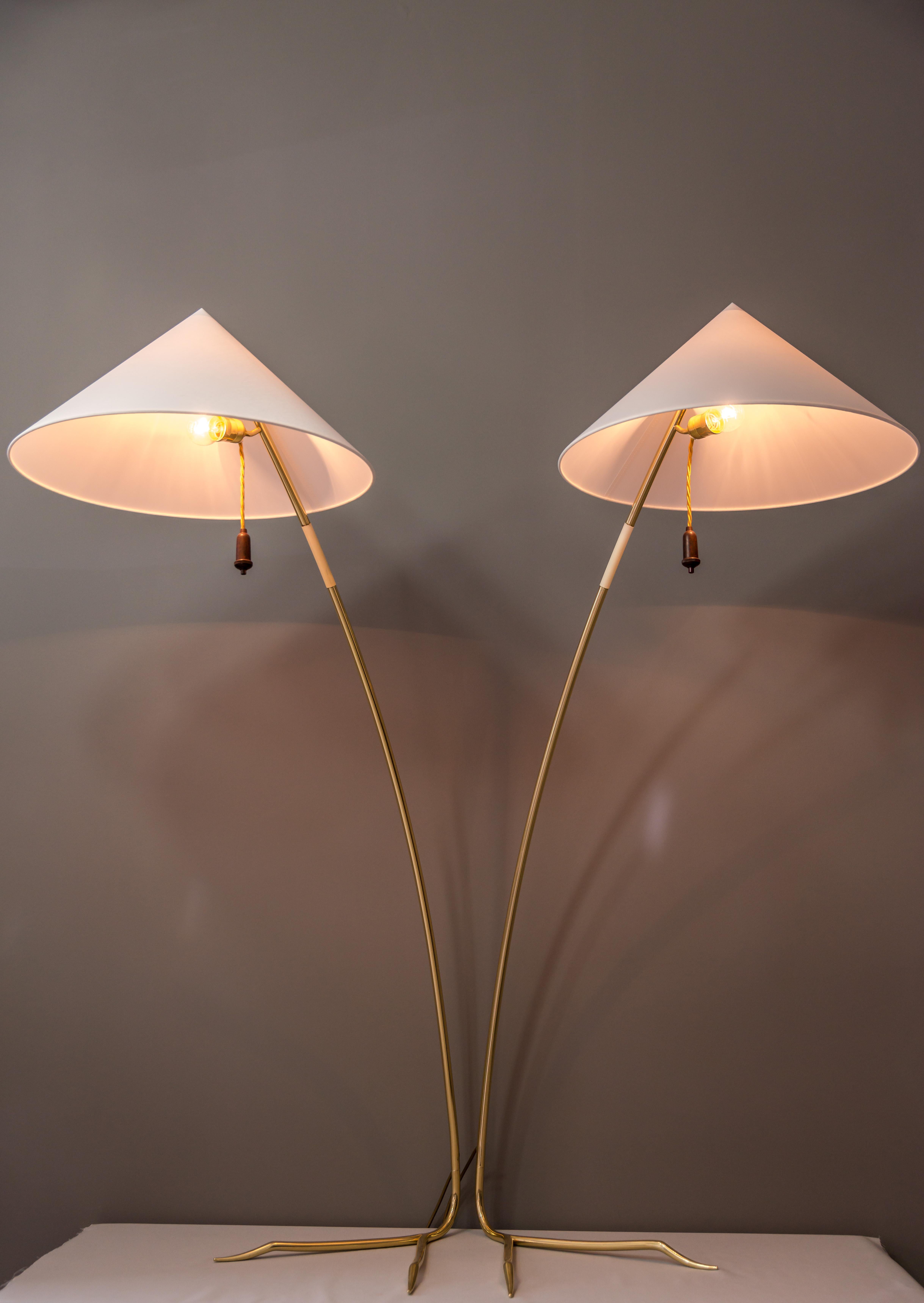 Two Brass Floor Lamp 