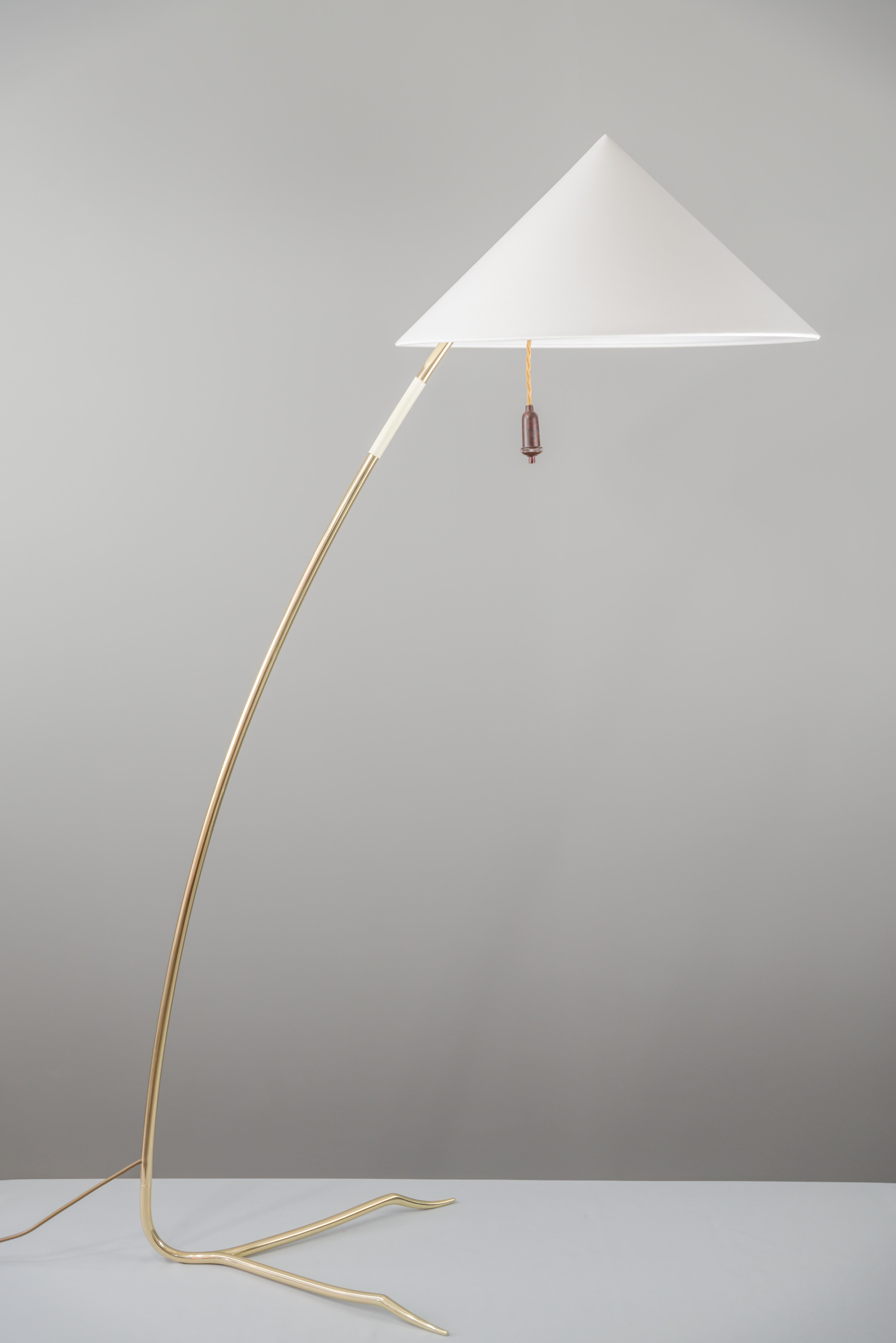 Austrian Two Brass Floor Lamp 
