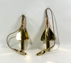 Due filatoi marittimi in ottone per rotaia