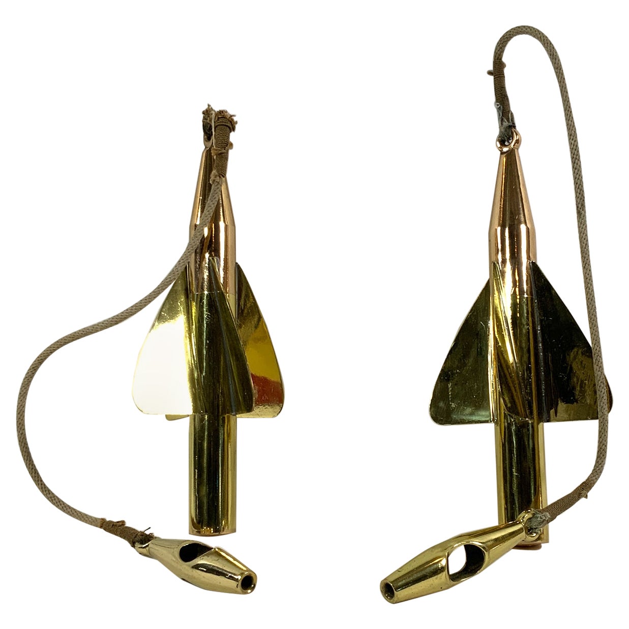Two Brass Maritime Taffrail Spinners