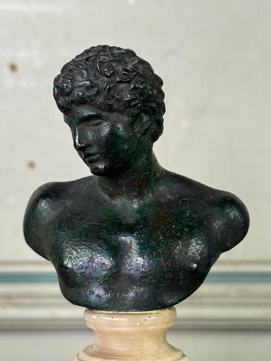 Due busti in bronzo in stile antico, XVIII secolo in vendita 5