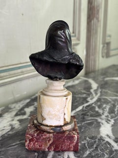 Due busti in bronzo in stile antico, XVIII secolo