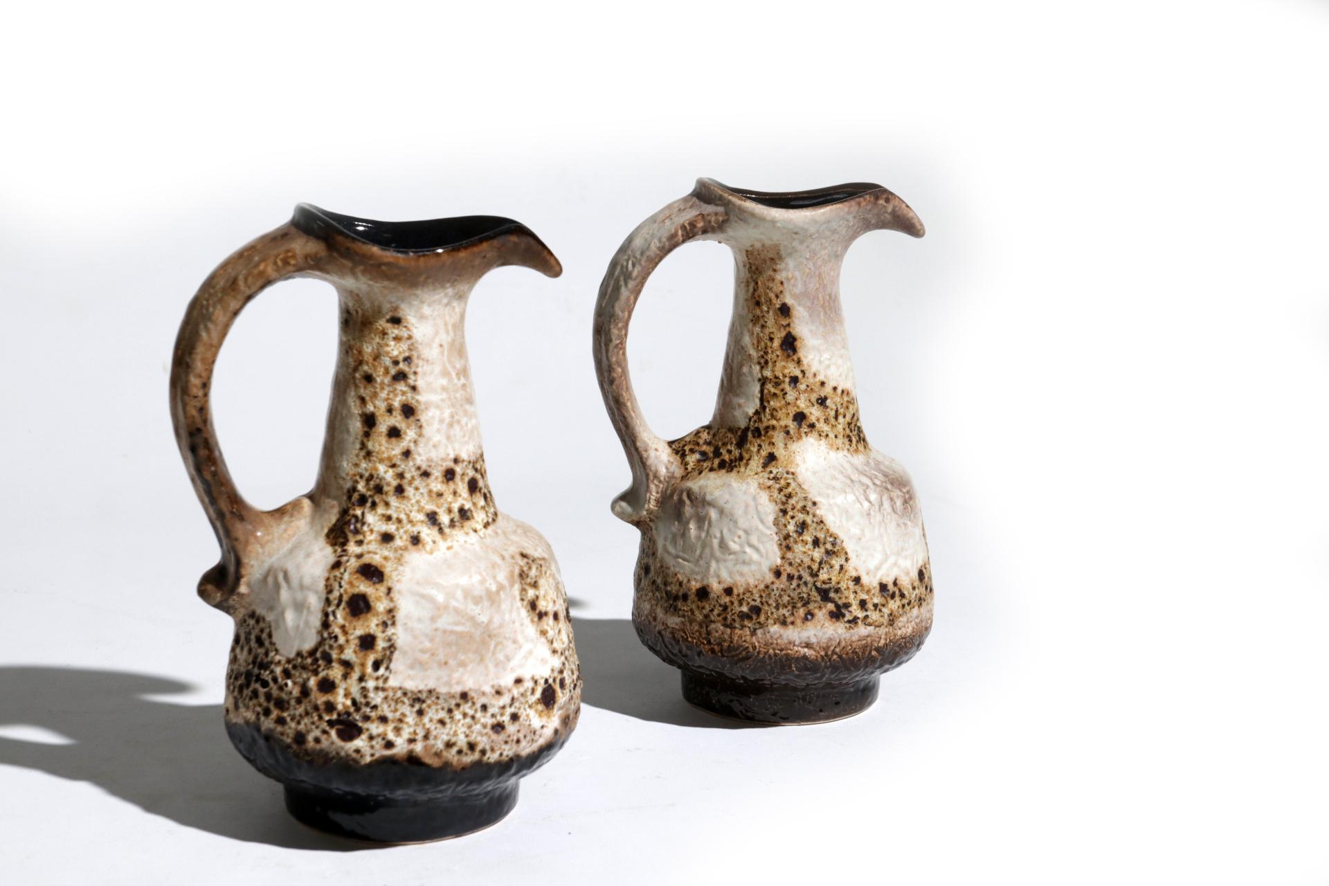 Allemand Deux vases brutalistes en céramique allemande Dümler & Breiden, années 1960 en vente