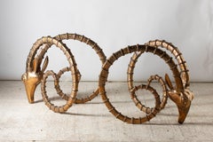 Two Bucranes Table Bases by Alain Chervet, France, 1970