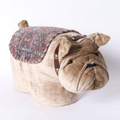Two Bulldog Ottomans or Footstools, Priced Individually