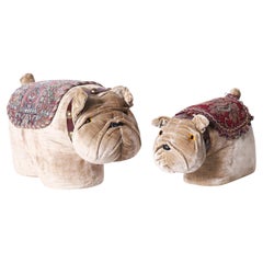 Two Bulldog Ottomans or Footstools, Priced Individually