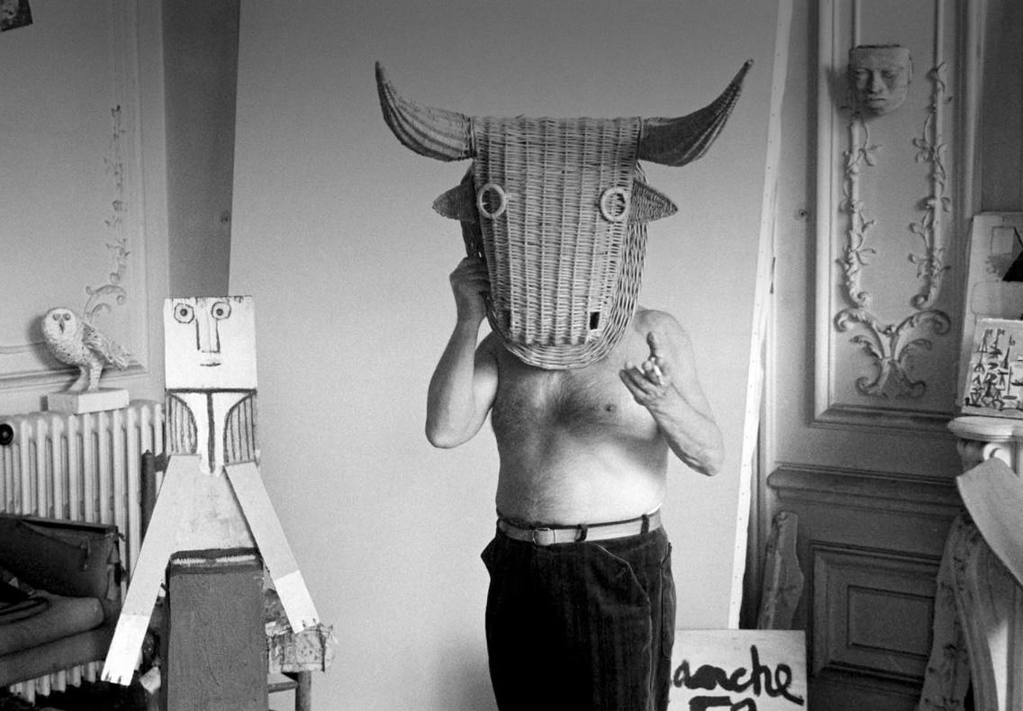 Zwei Stierköpfe, handgeflochtener Esparto,  Spanien 1960er Jahre im Angebot 4