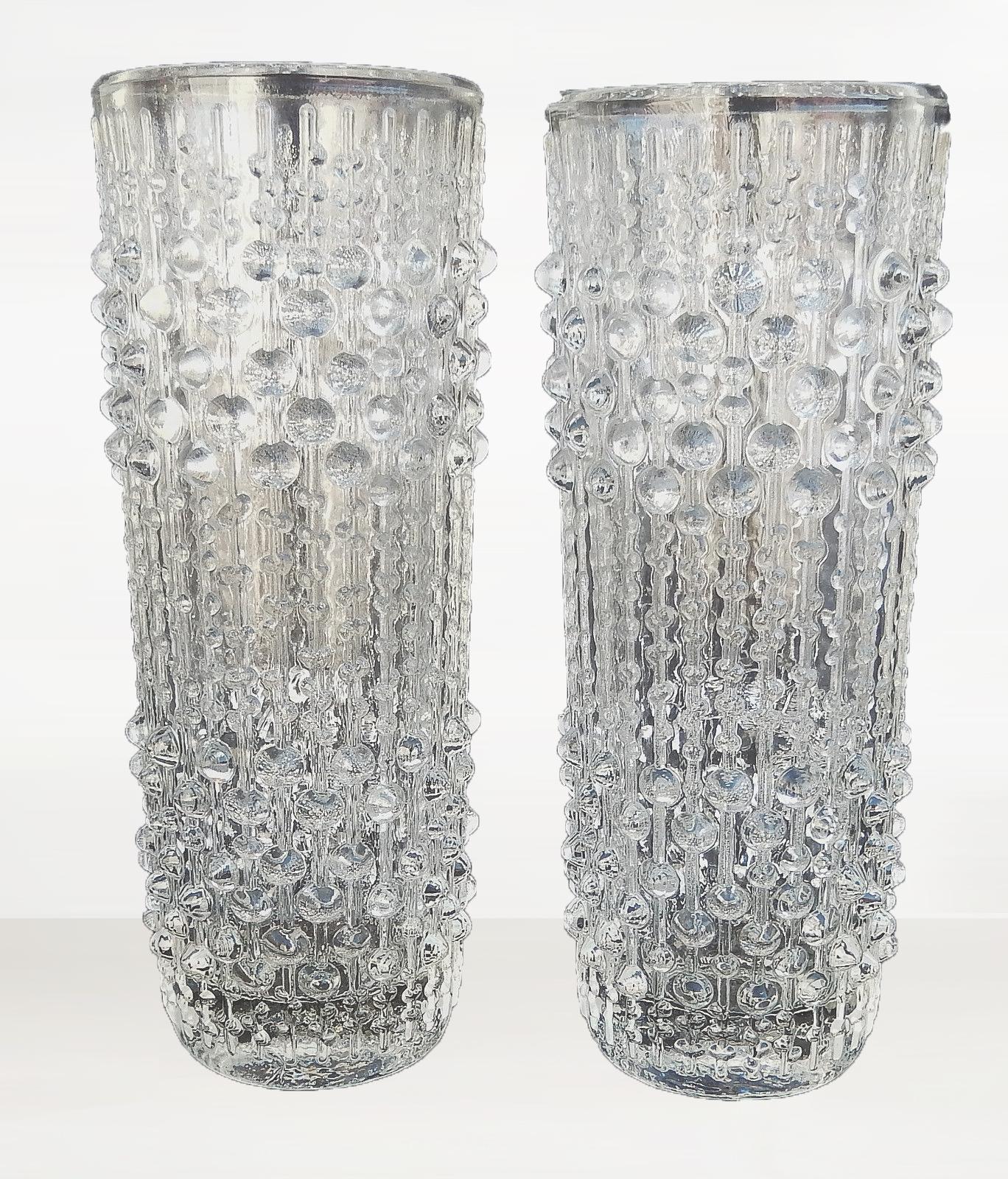 Two Candle Wax Vases for Sklo Union, 1974 In Good Condition For Sale In Rijssen, NL