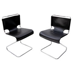 Two Pascal Mourque cantilever chairs model Biscia
