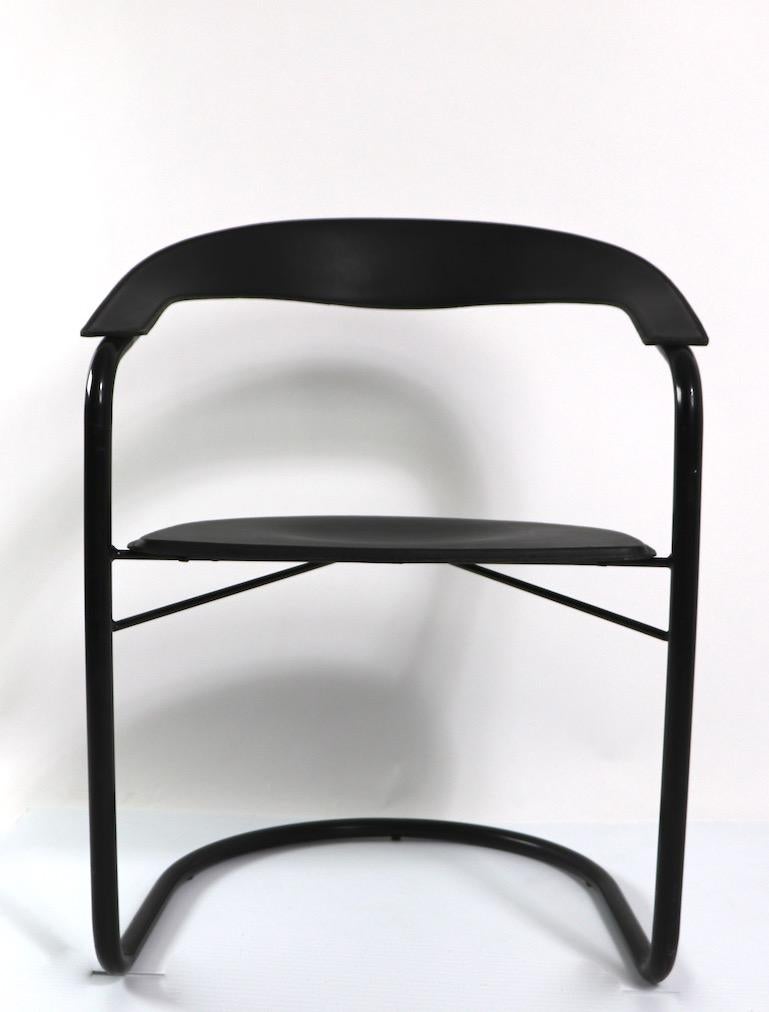 Post-Modern Two Cantilever Chairs Made in Italy Attributed to Arrben
