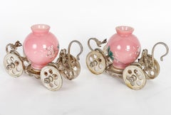 Two Carriages for Bouquets of Flowers for Table Decoration, 19th Century.