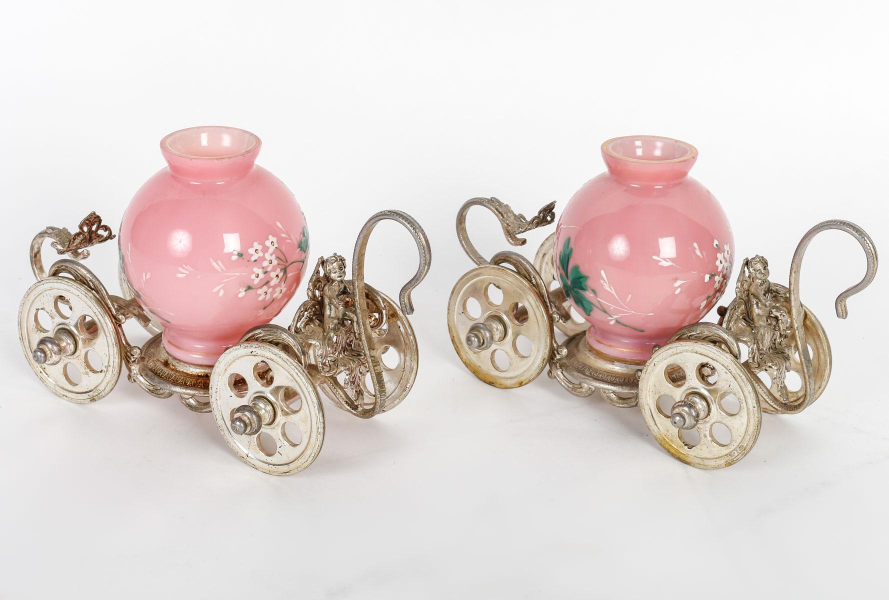 Two Carriages for Bouquets of Flowers for Table Decoration, 19th Century. For Sale 1
