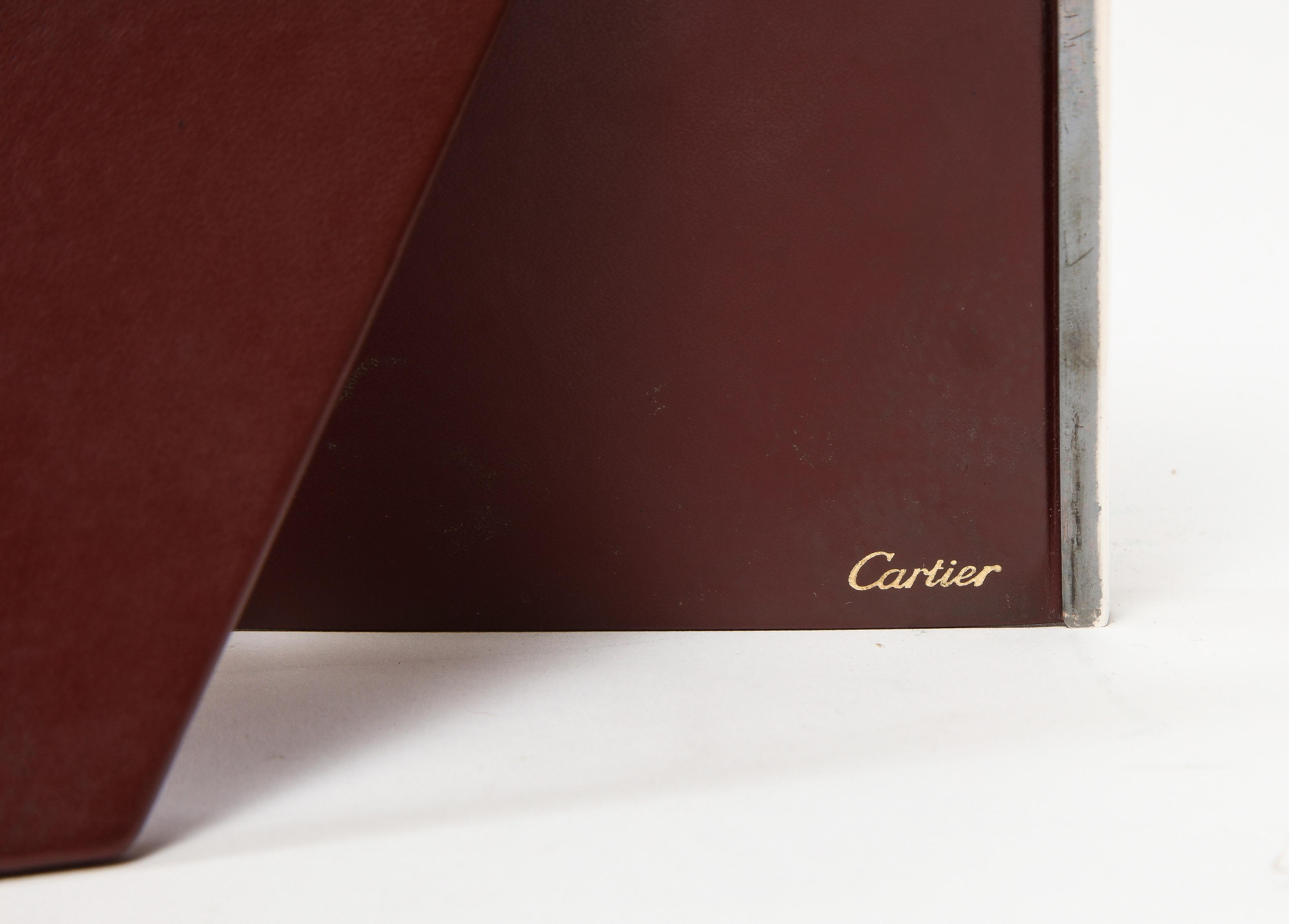 20th Century Two Cartier Silvered Metal Picture Frames