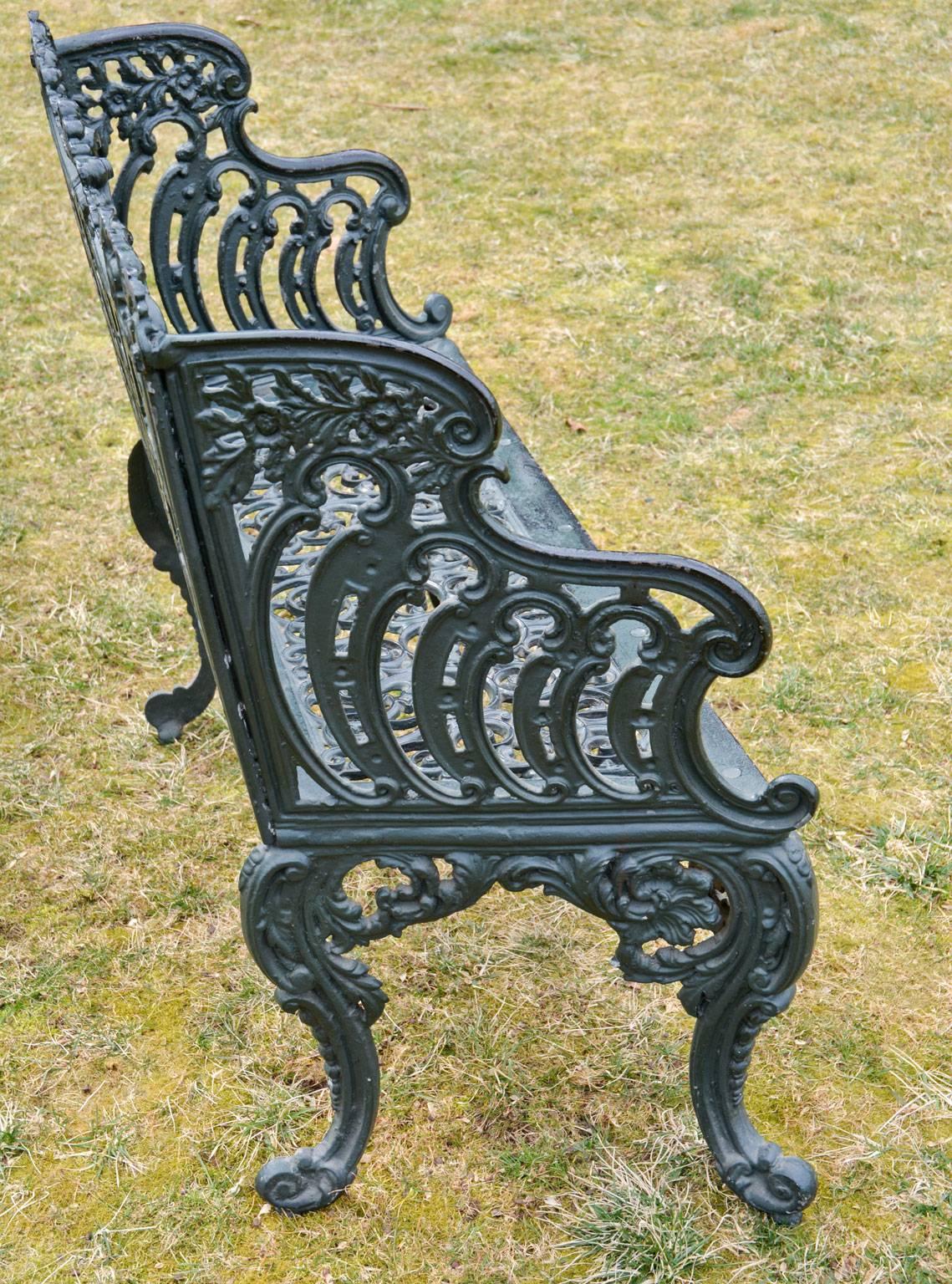 Victorian Two Cast Iron Gothic Benches