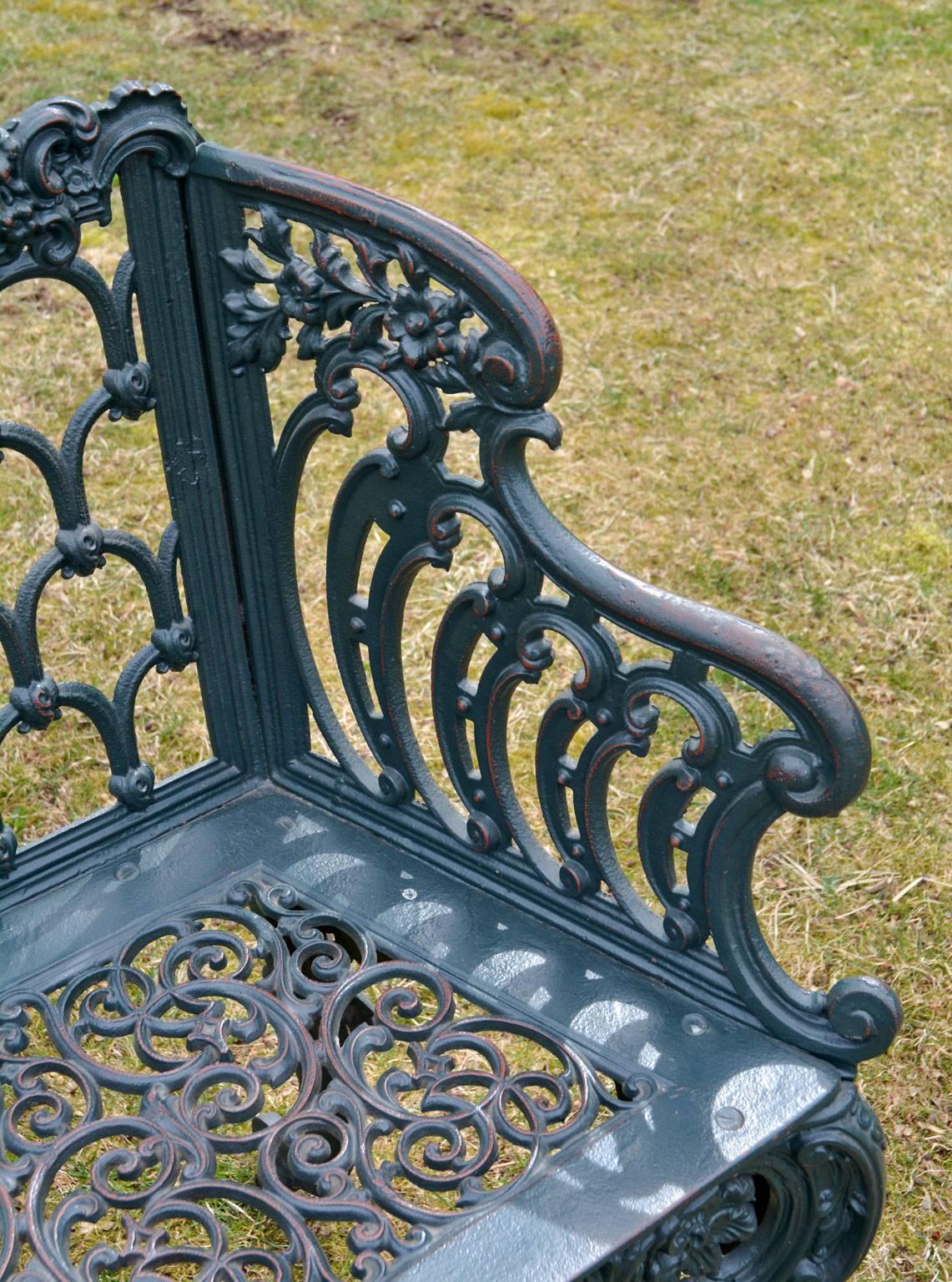 19th Century Two Cast Iron Gothic Benches