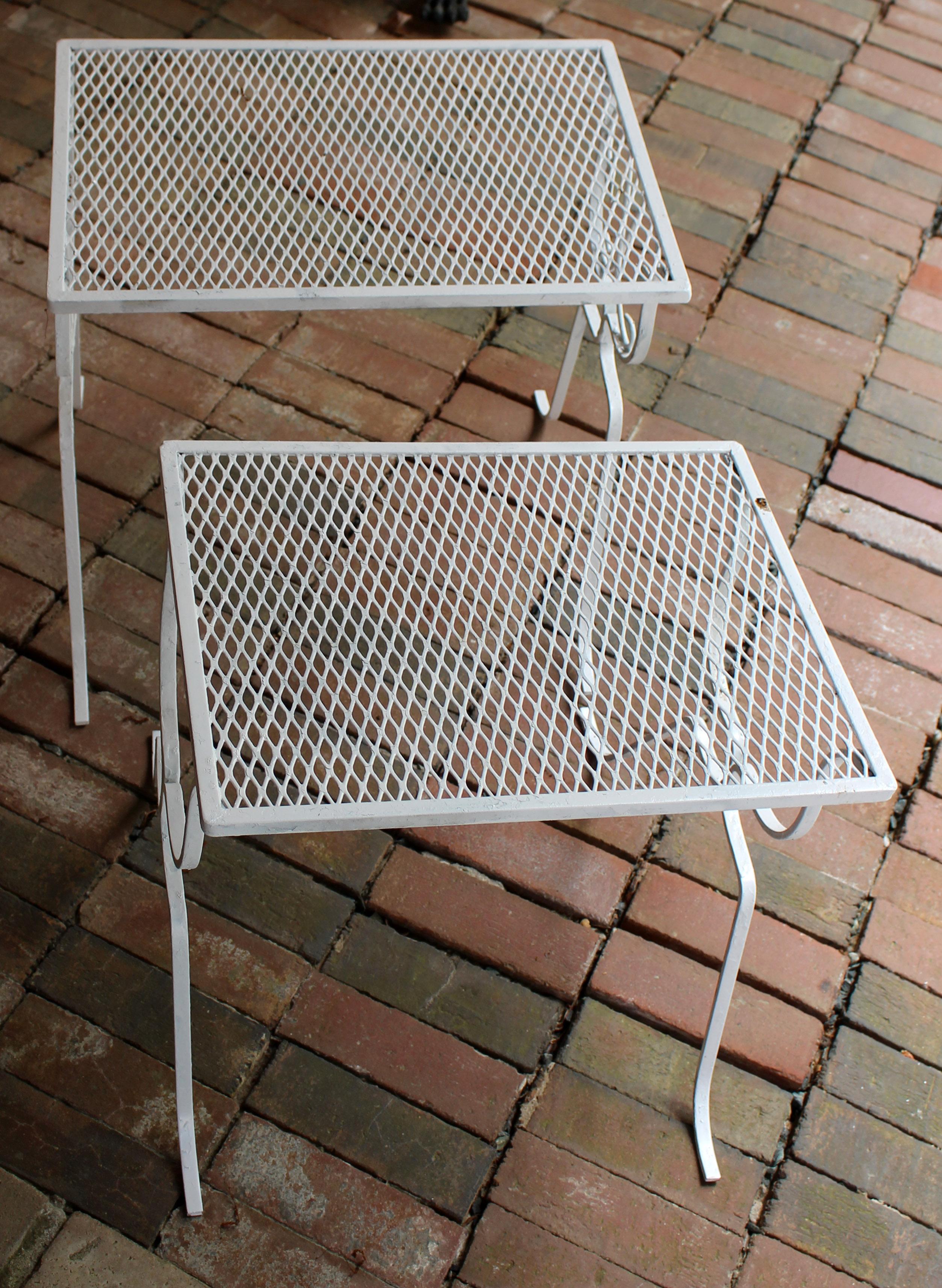 Two Cast Iron Outdoor Vintage Nesting Tables 2