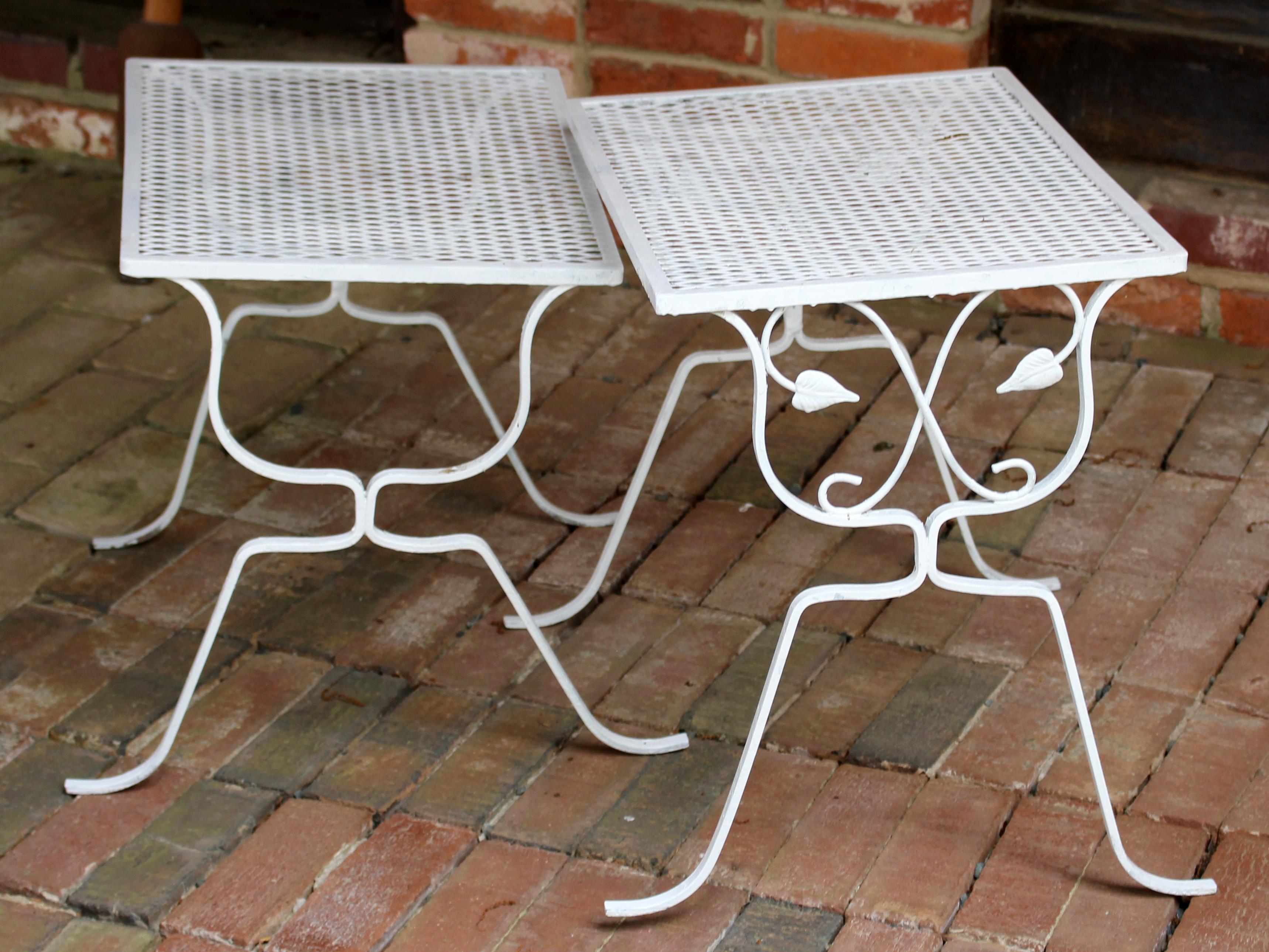 Two Cast Iron Outdoor Vintage Nesting Tables 3