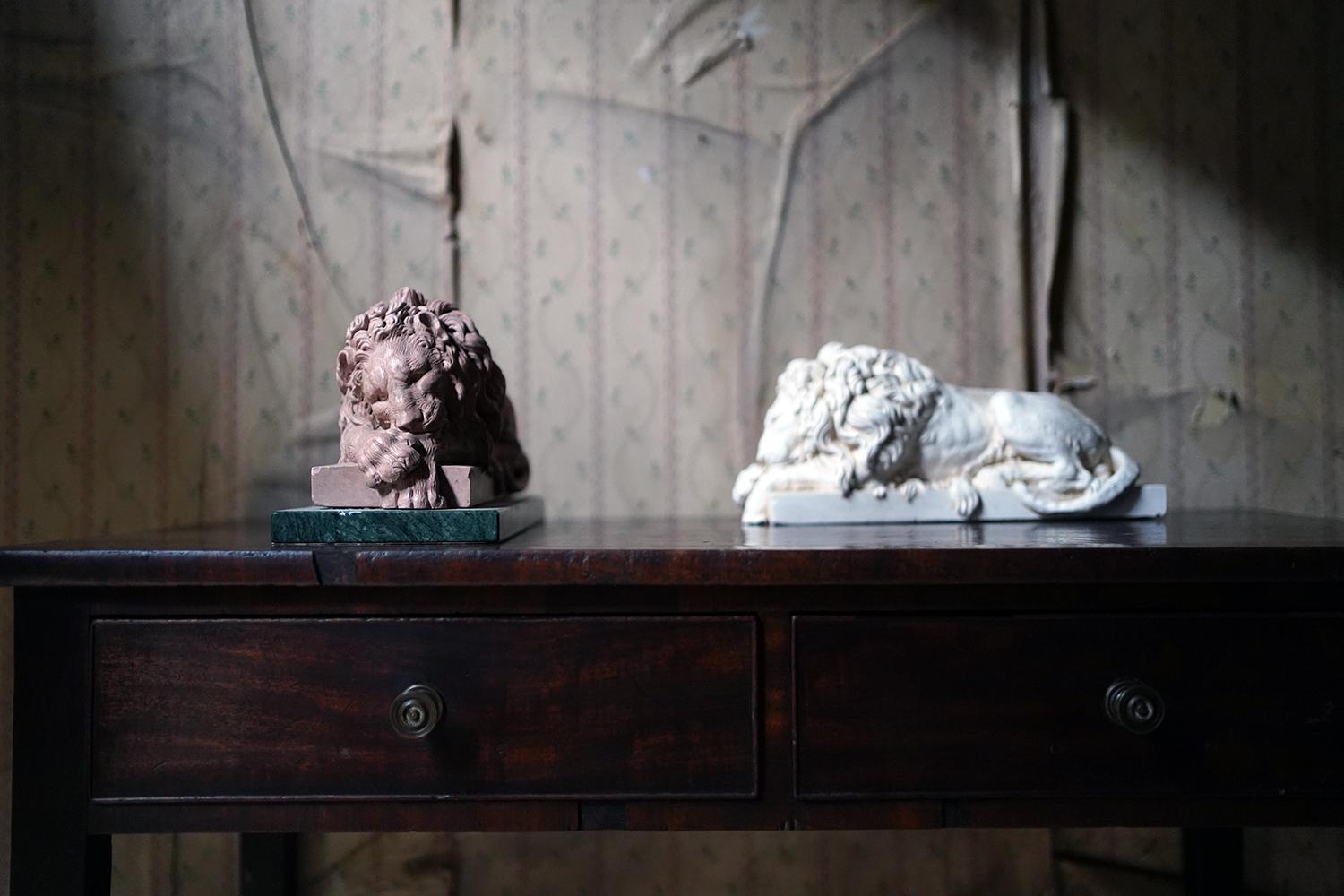 Two Cast Plaster Models of Lions, after Antonio Canova 7