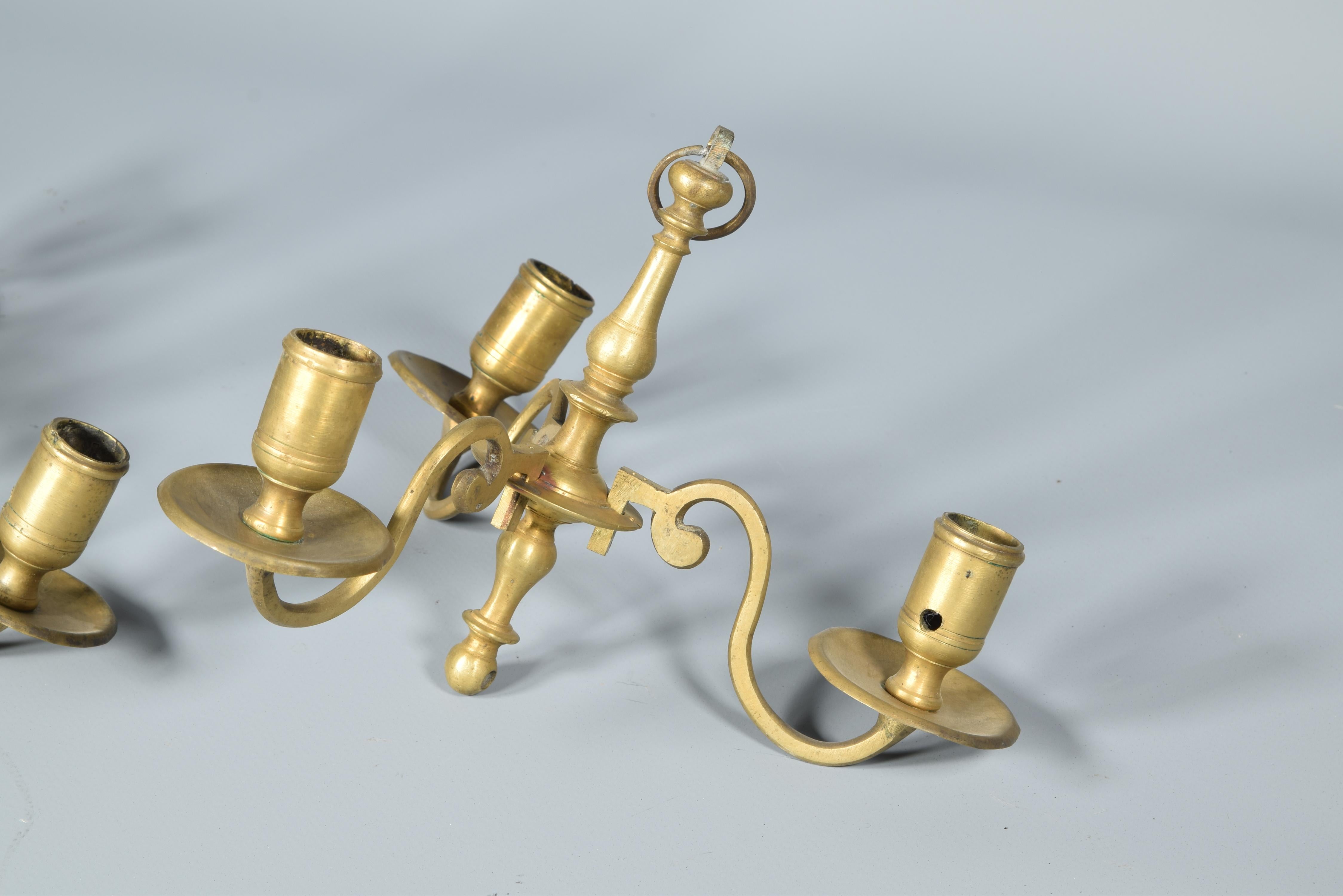 Neoclassical Two Ceiling Lights, Bronze, 18th Century