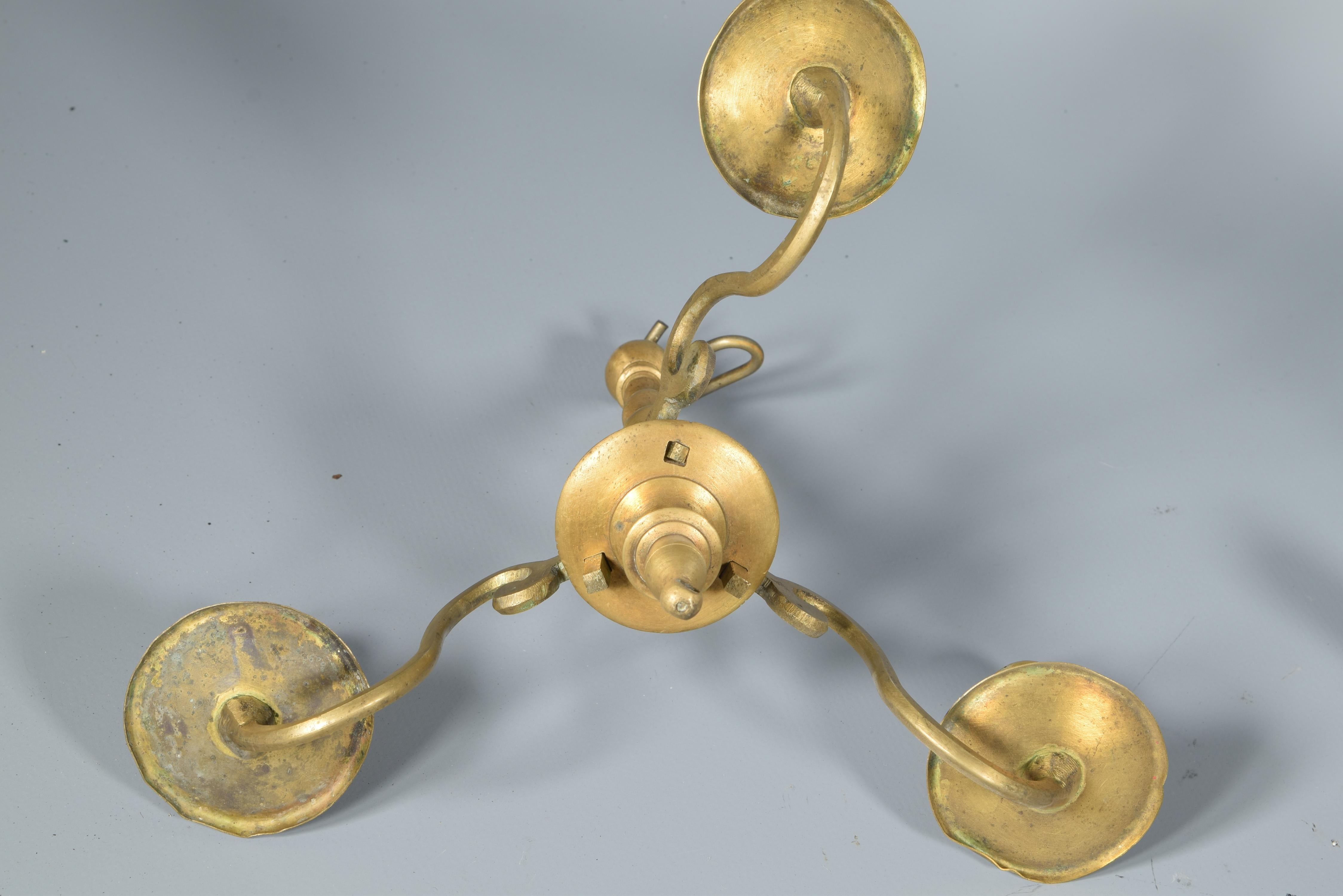 18th Century and Earlier Two Ceiling Lights, Bronze, 18th Century
