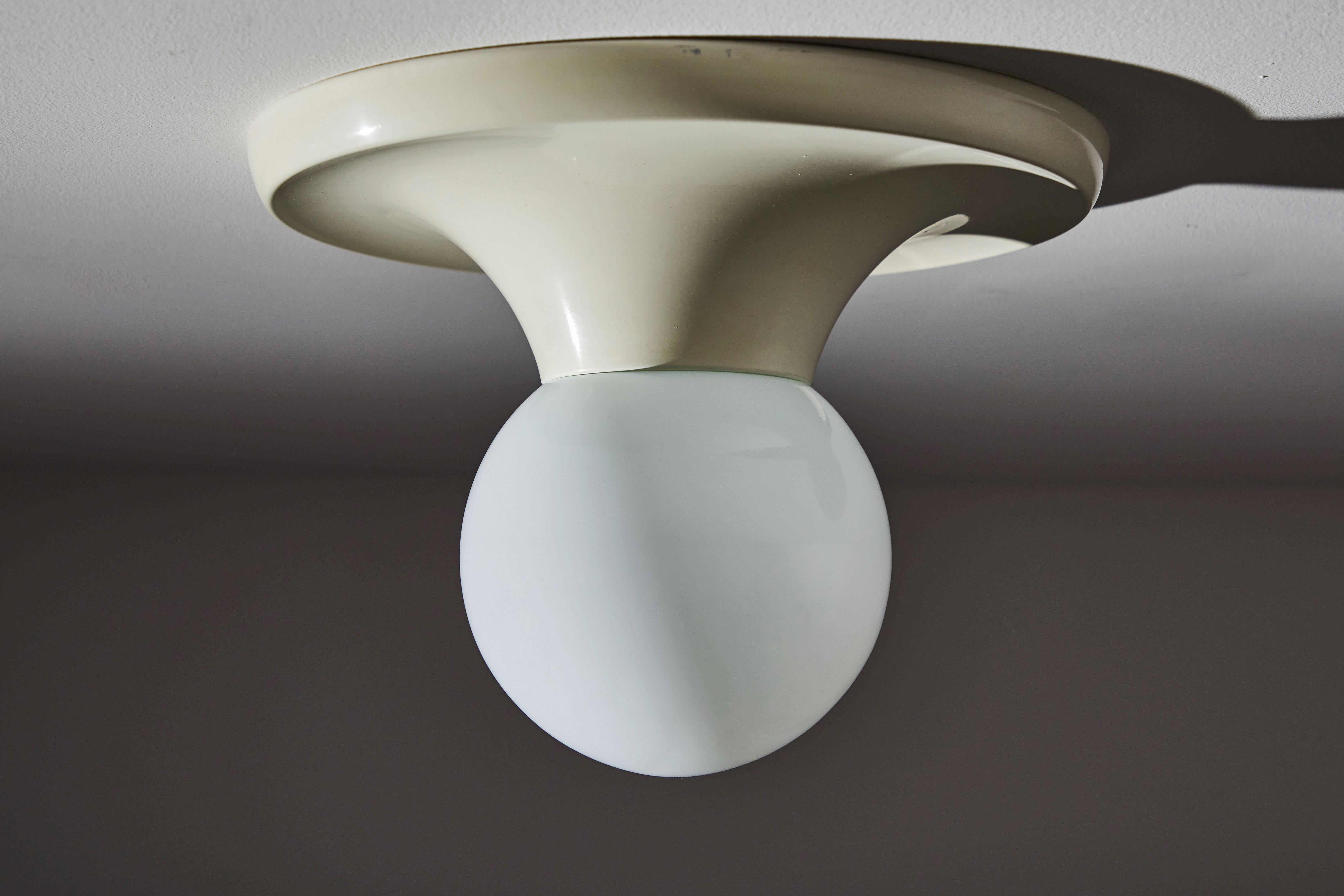 Enameled Two Ceiling Lights by Achille Castiglioni for Flos
