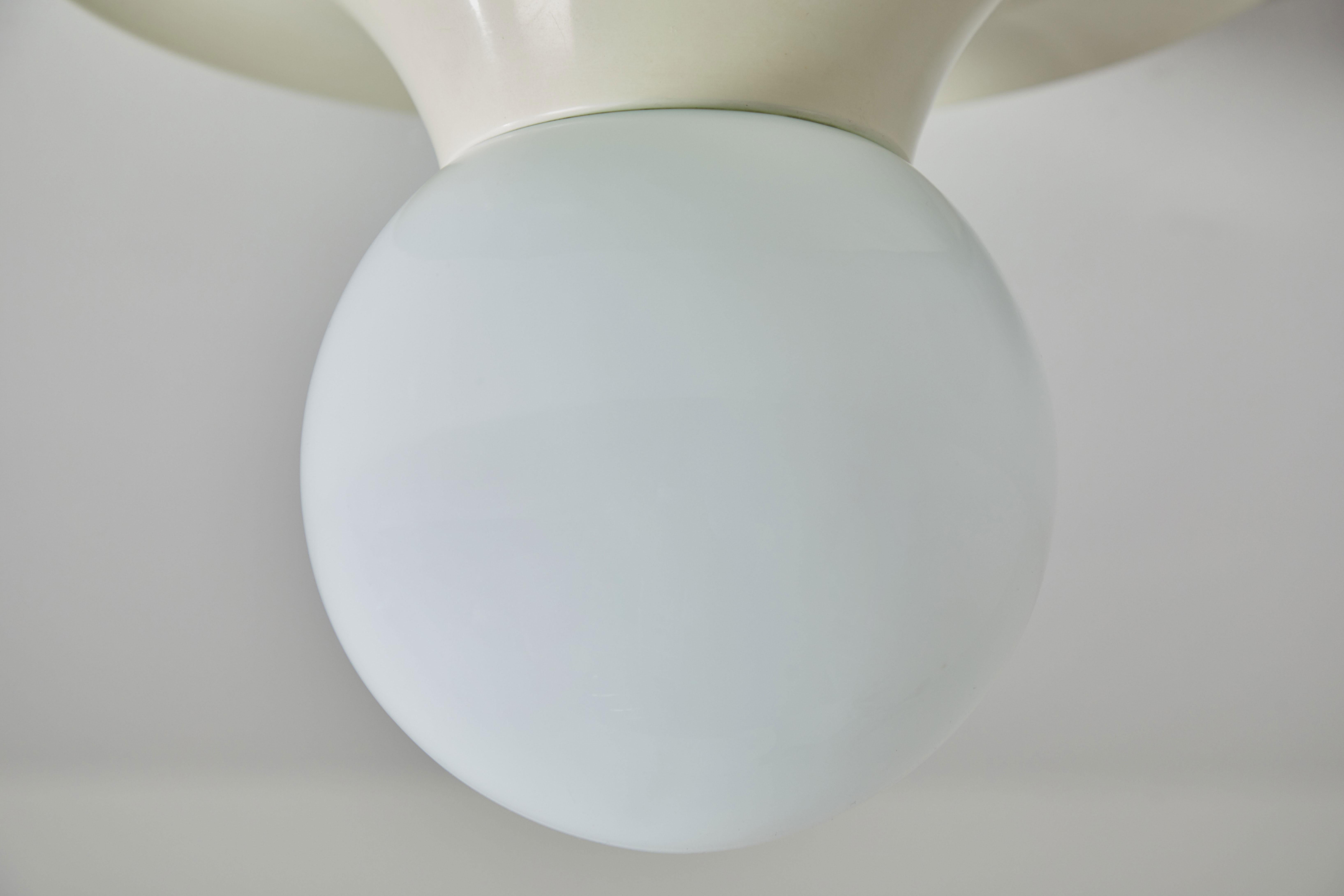 Glass Two Ceiling Lights by Achille Castiglioni for Flos