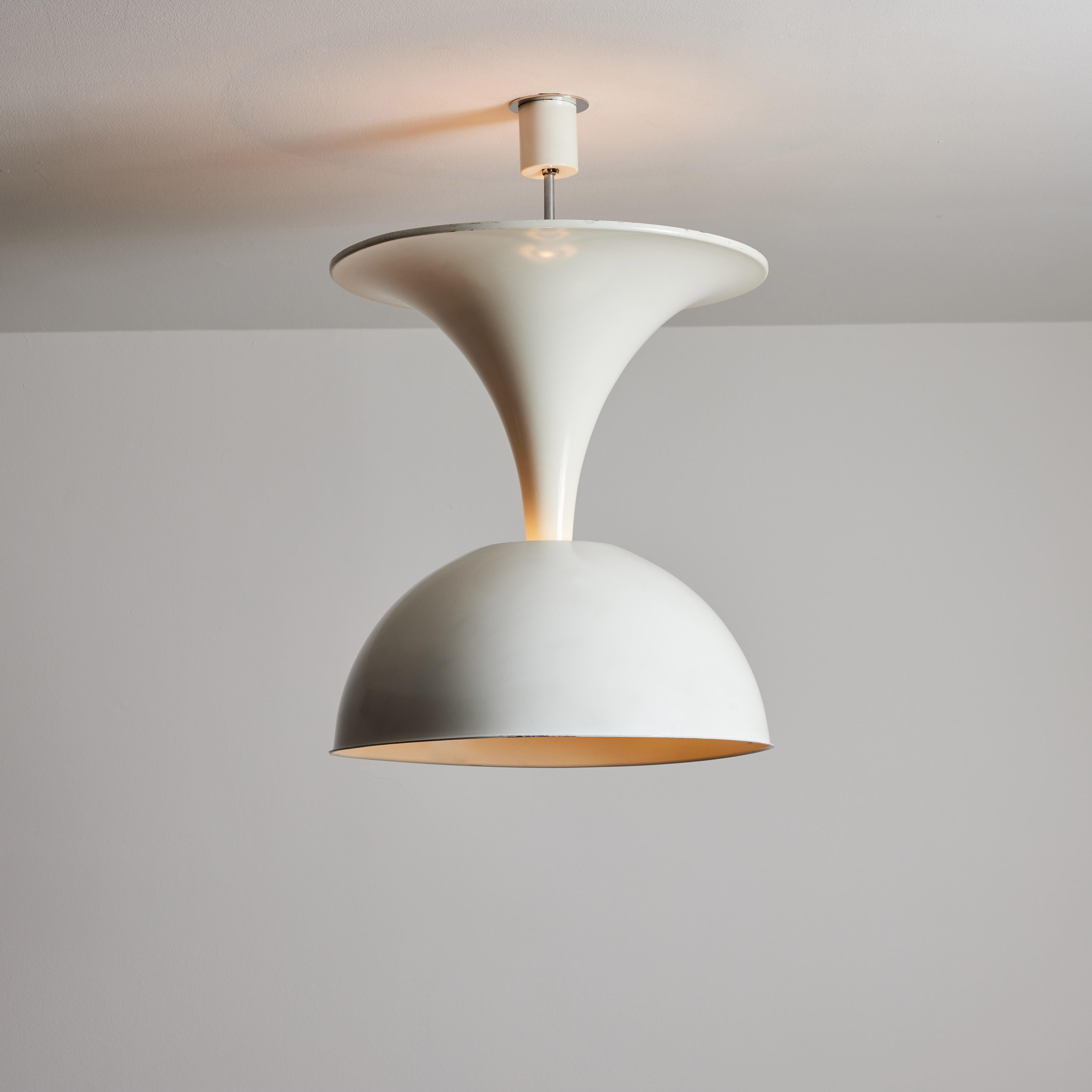 Enameled Two Ceiling Lights by Valenti