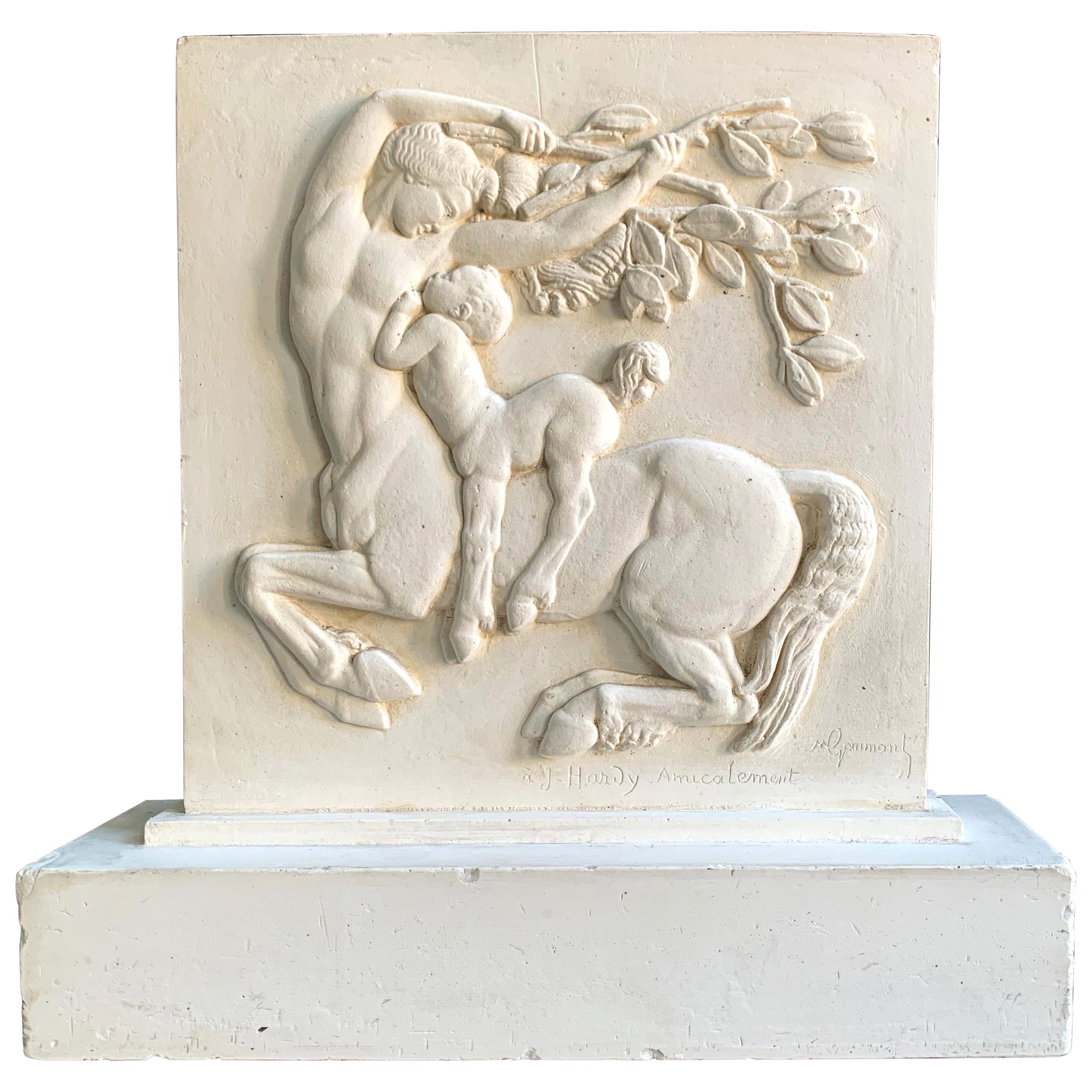 "Two Centaurs, " Highly Important Original Maquette for Palais de Tokyo, 1937 For Sale