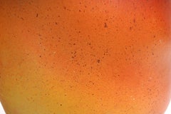 Two Ceramic Mango Sculptures on a Marble Base by Milwaukee Artist Marc Sijan