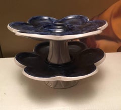 Two Ceramic Plates by French Artist Jeannine Nathan