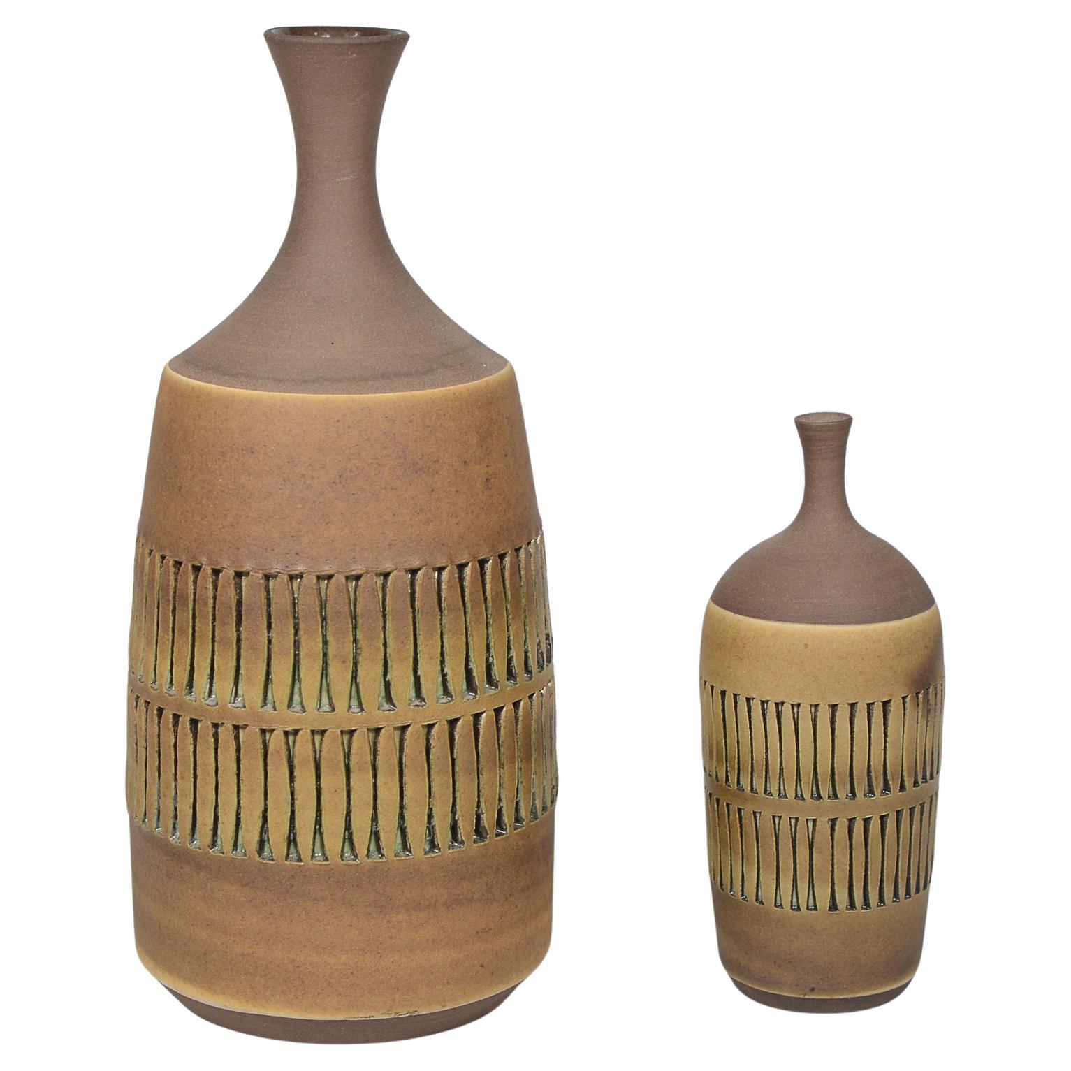 Deux vases en céramique de Tomas Anagrius Suède des années 1960