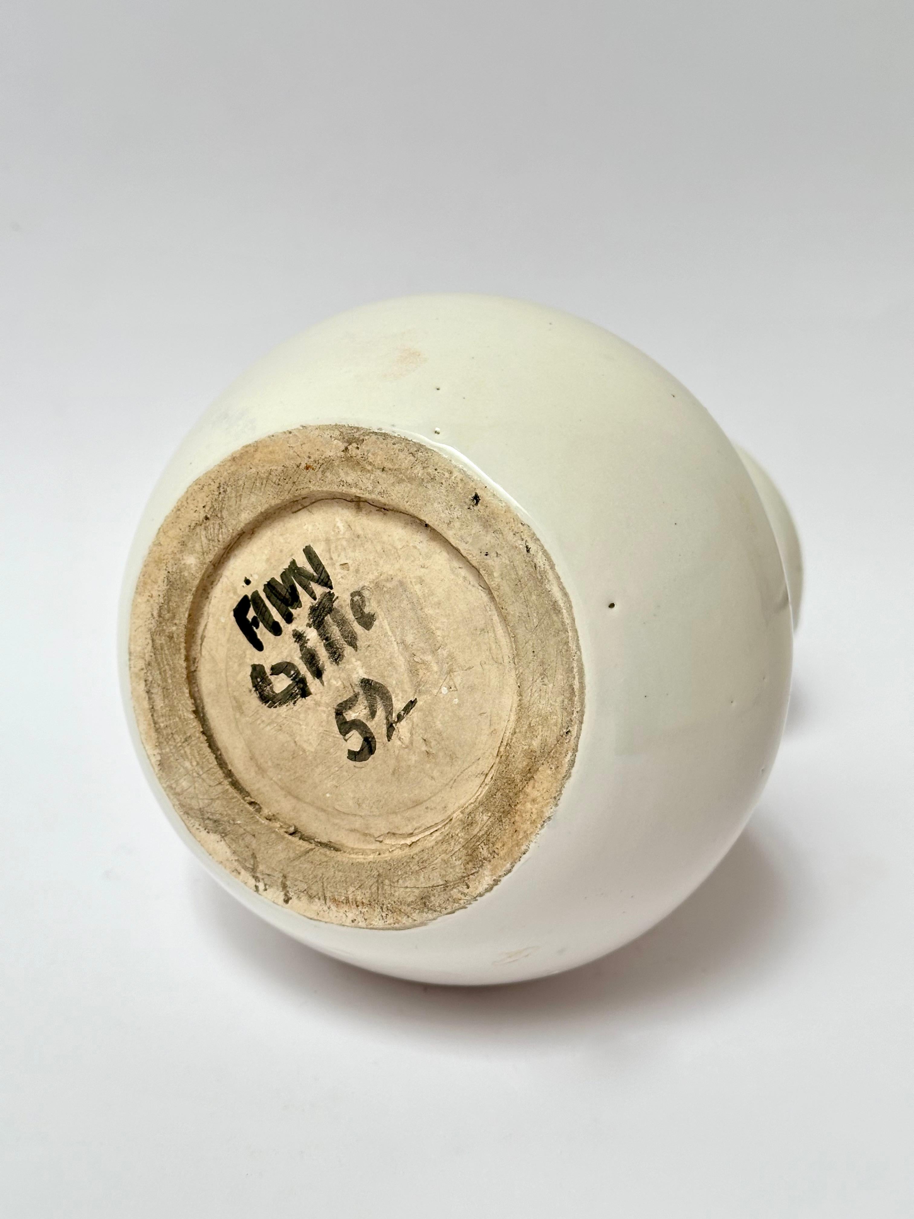 Due vasi in ceramica, Gitte & Finn Hauptmann, Biot 1952 in vendita 5