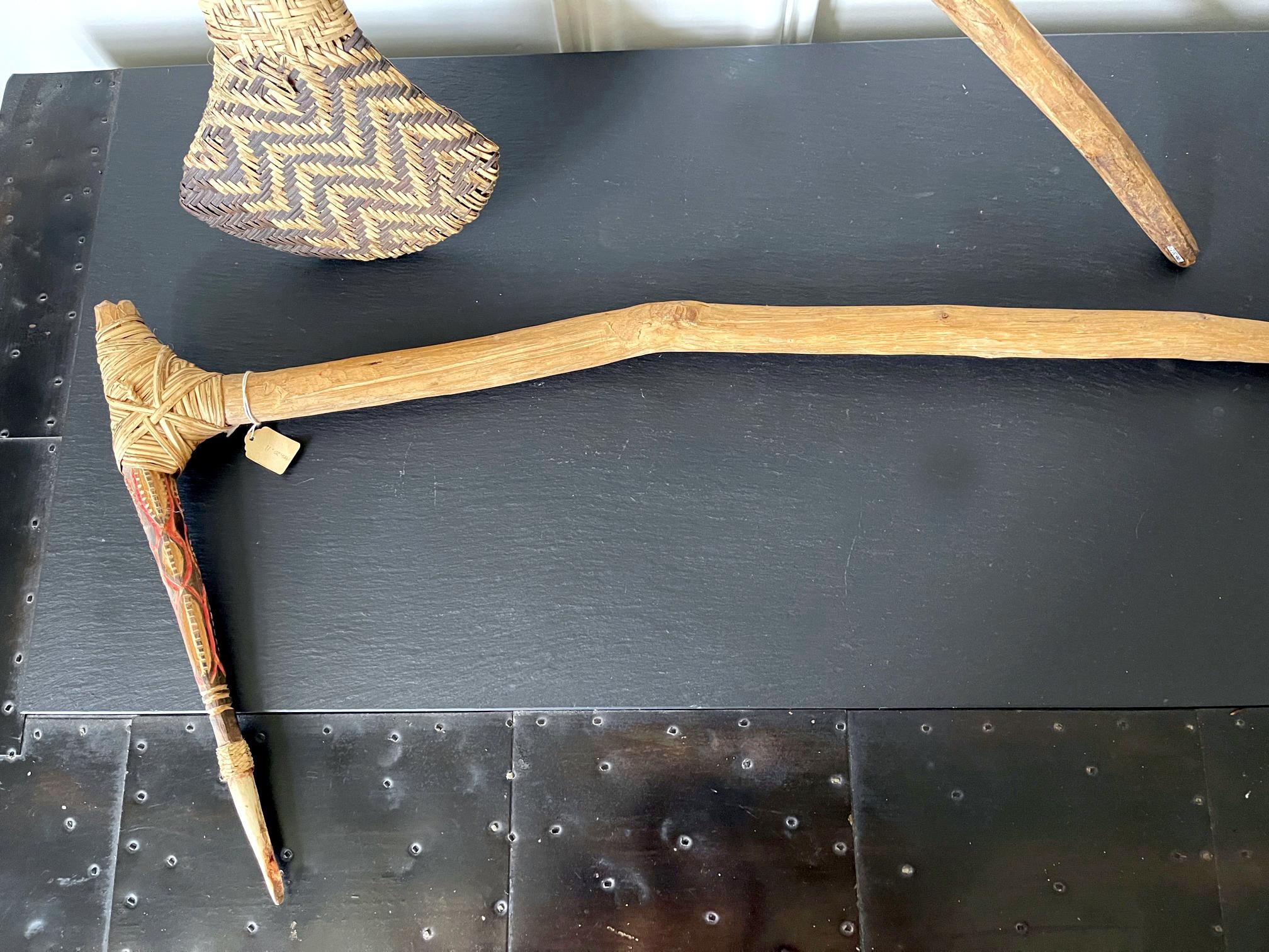 20th Century Two Ceremonial Weapon from Highlands of Papua New Guinea Provenance For Sale