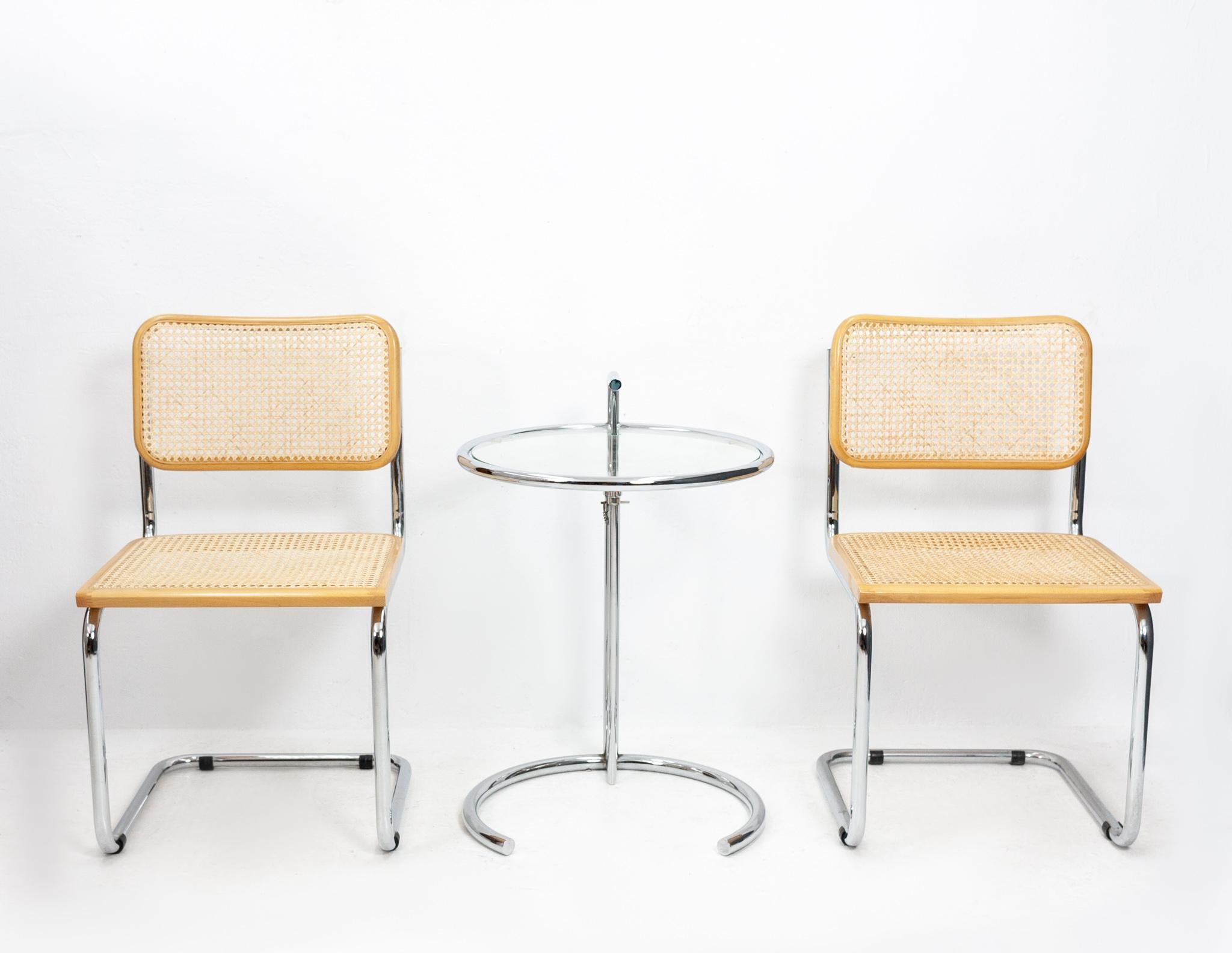 Two Cesca S32 Chairs Marcel Breuer 2