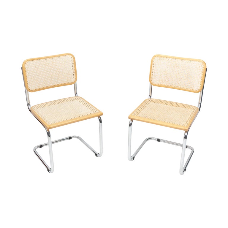 Two Cesca S32 Chairs Marcel Breuer at 1stDibs