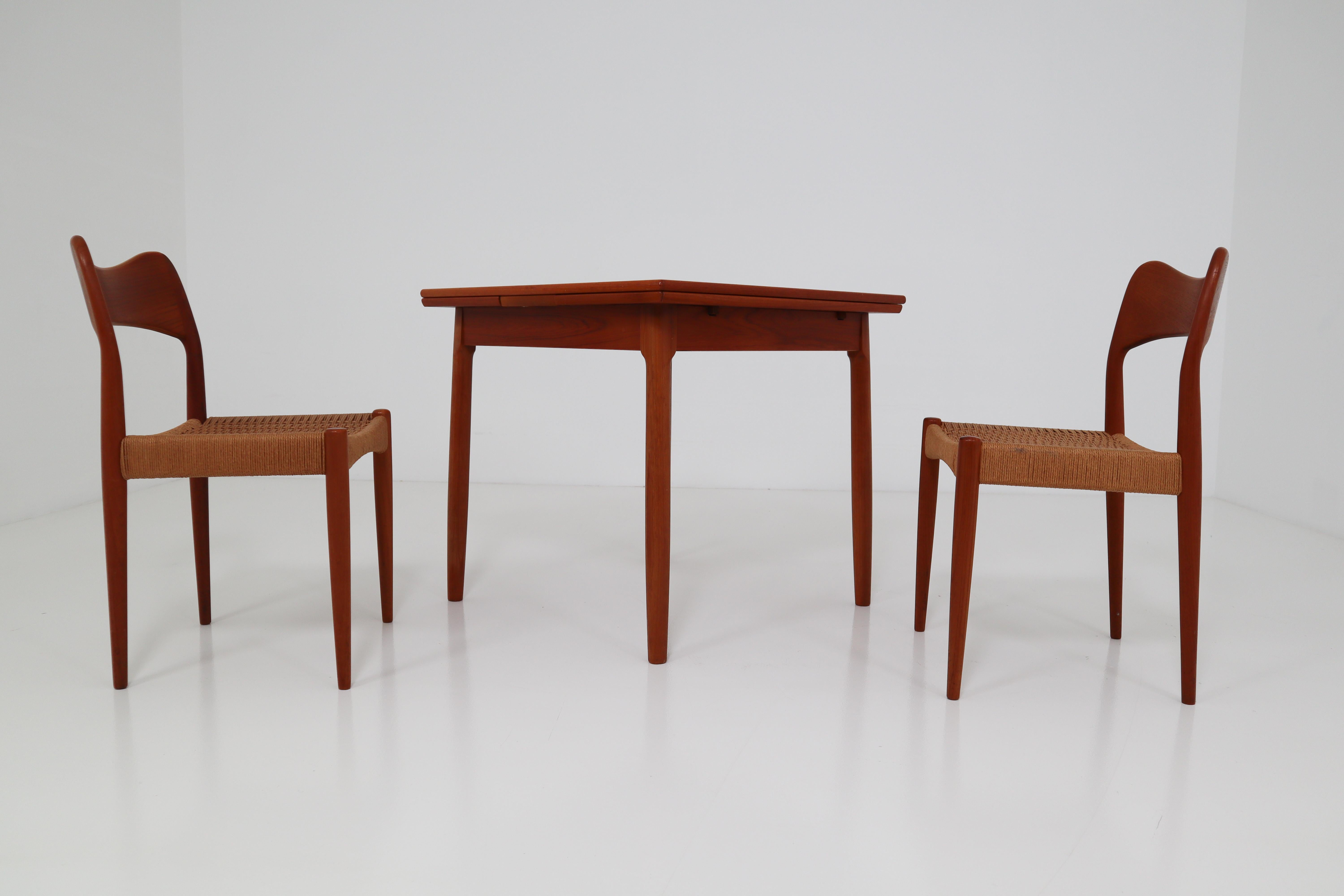 Two Chairs and Table by Niels O. Møller. Produced by J.L Møllers Møbelfabrik 4