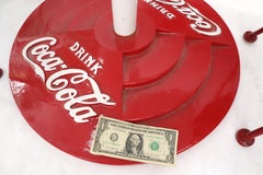 Two Chairs Cast Iron Marble-Top Table Coca-Cola Dinette Ice Cream Set Cafe Table