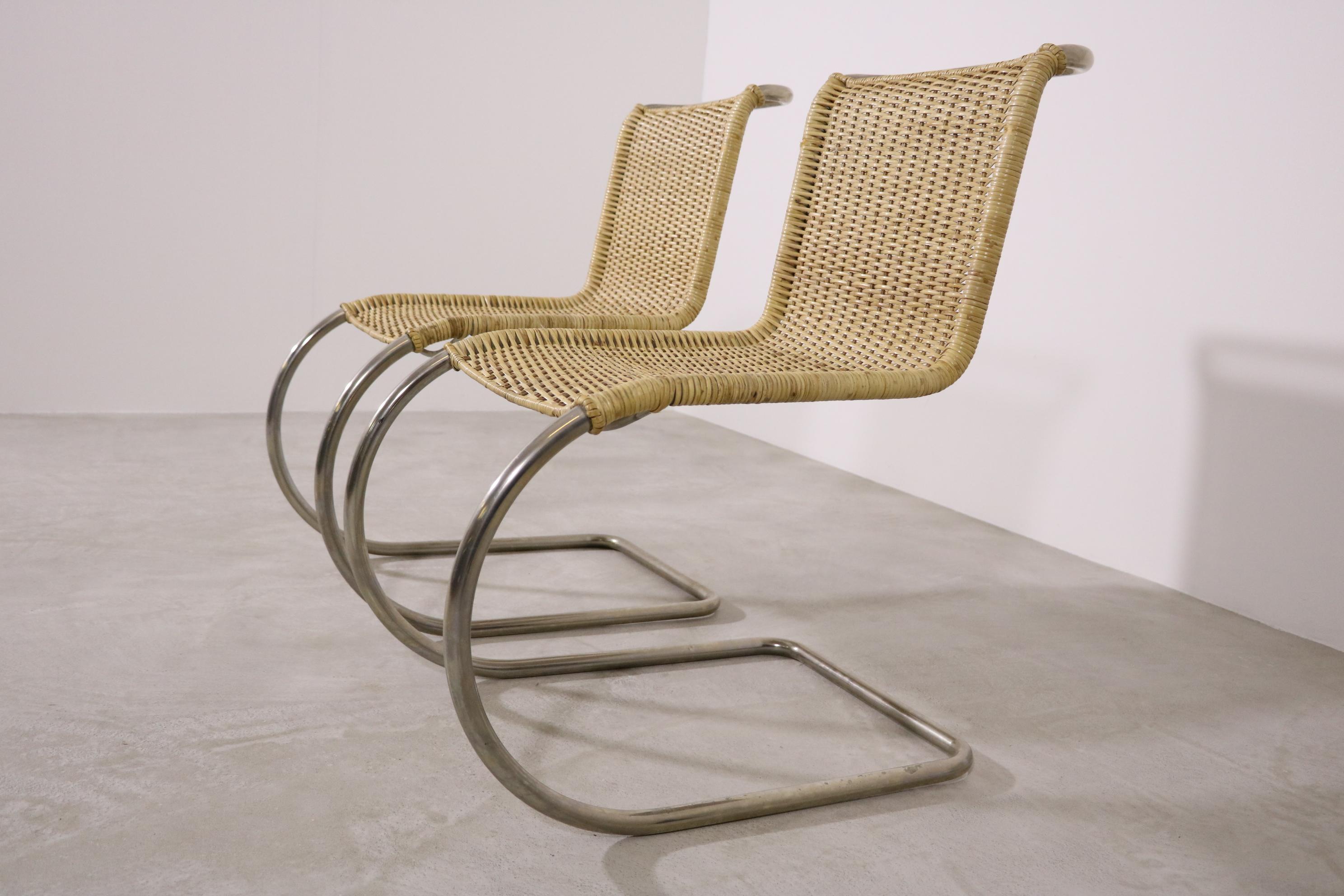 Acier Deux chaises modèle B 42 produites par Tecta en Allemagne, 1960 en vente