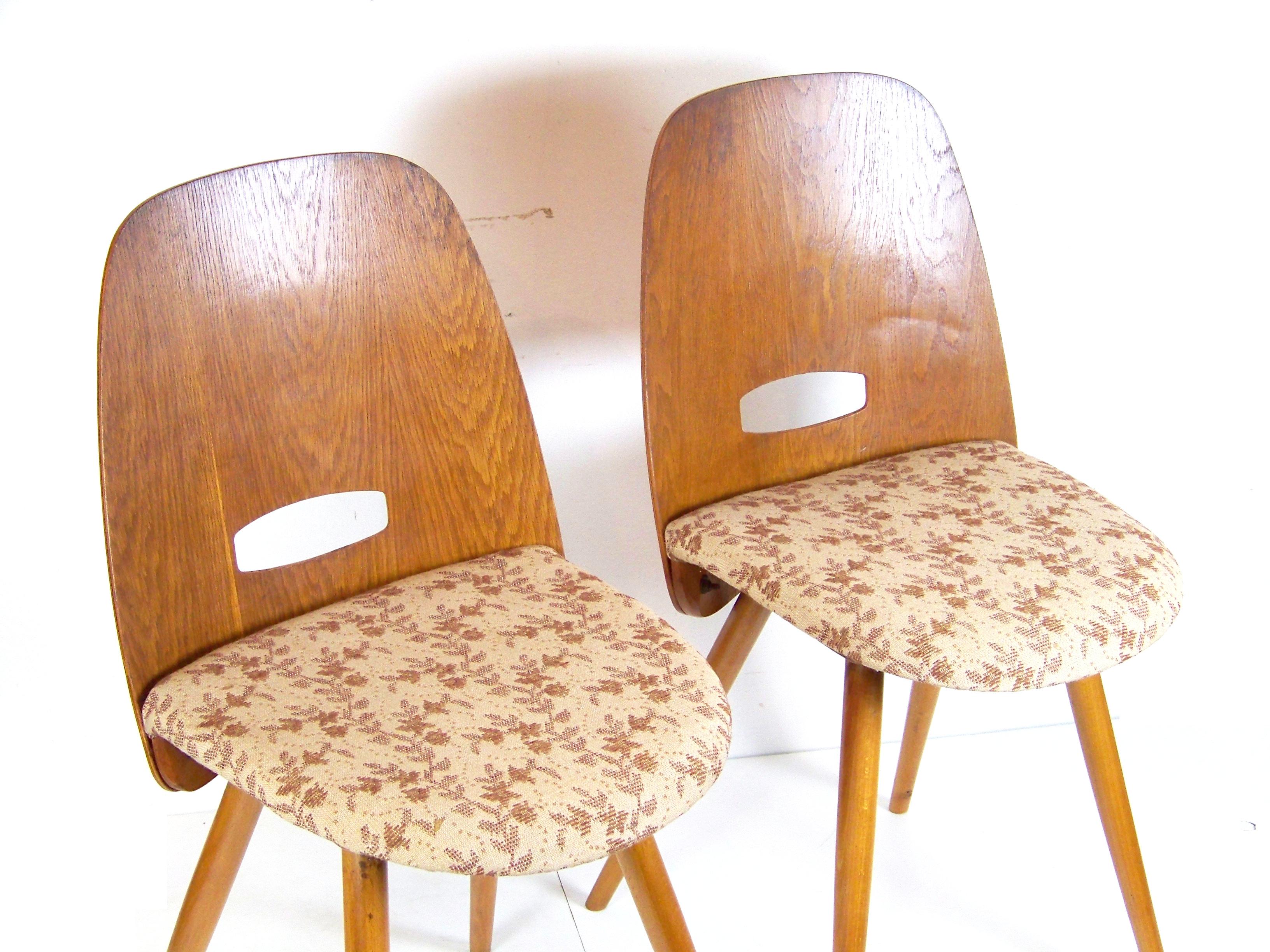 Mid-Century Modern Two Chairs Tatra Designed by Frantisek Jirak, 1950s