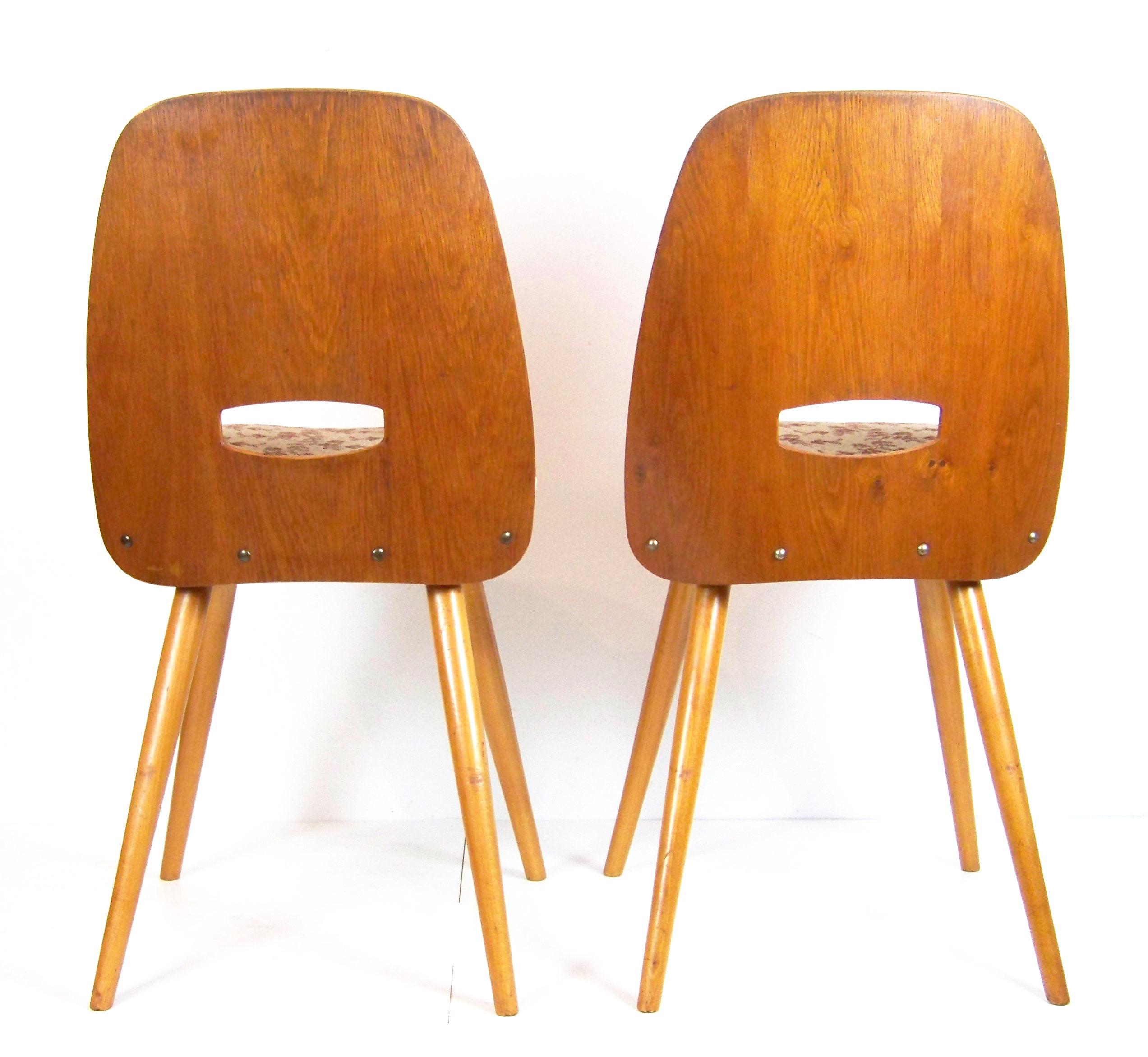 Fabric Two Chairs Tatra Designed by Frantisek Jirak, 1950s