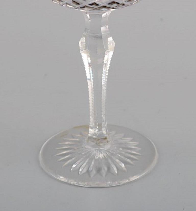 Two Champagne Glasses in Mouth-Blown Crystal Glass with Gold Edge, France, 1930s In Excellent Condition In Copenhagen, DK