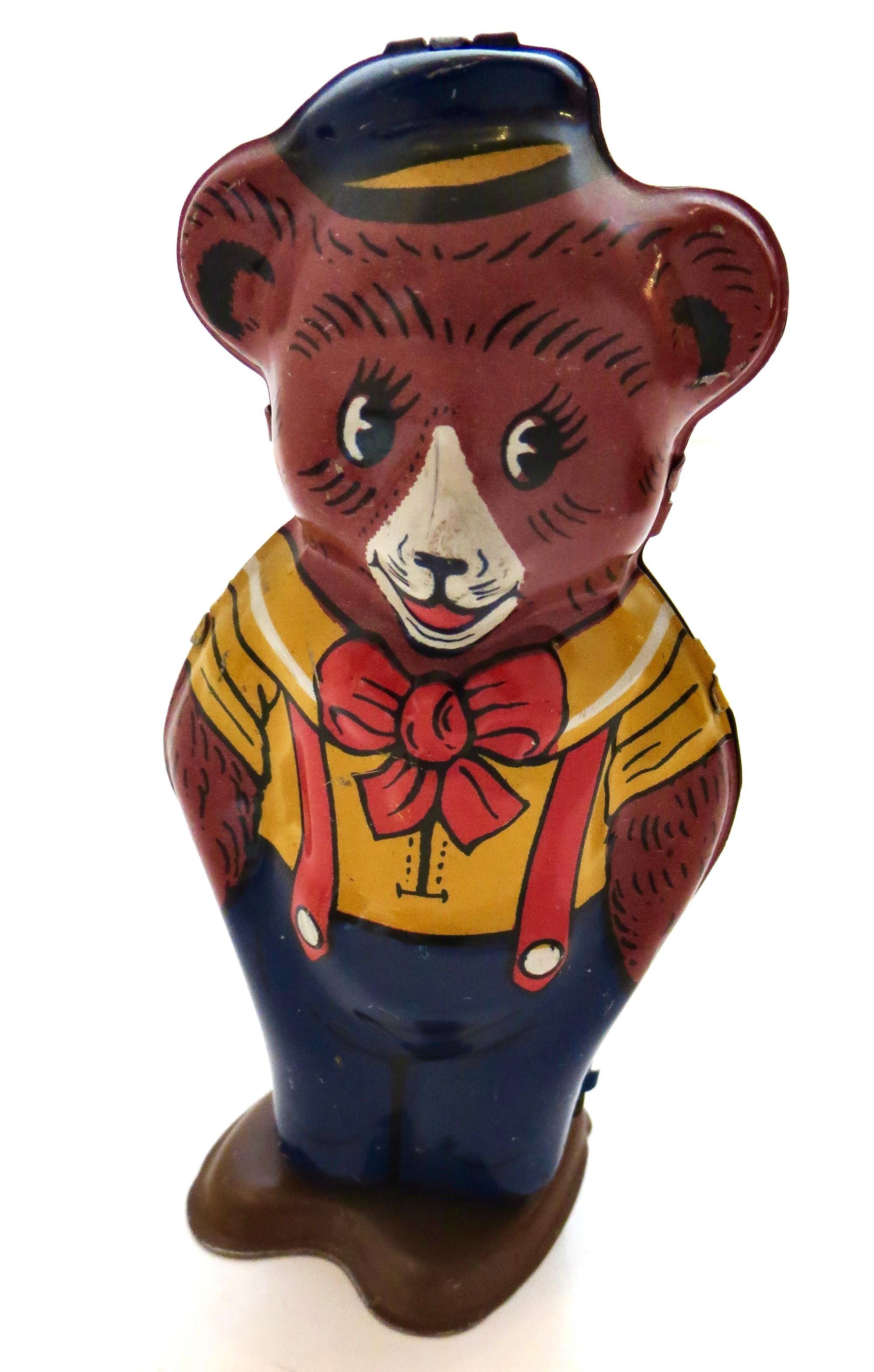 Chein Wind-Up-Spielzeug „Dancing Bear“ und „Dancing Pig“ mit Schnur; amerikanisch, um 1938 im Angebot 4
