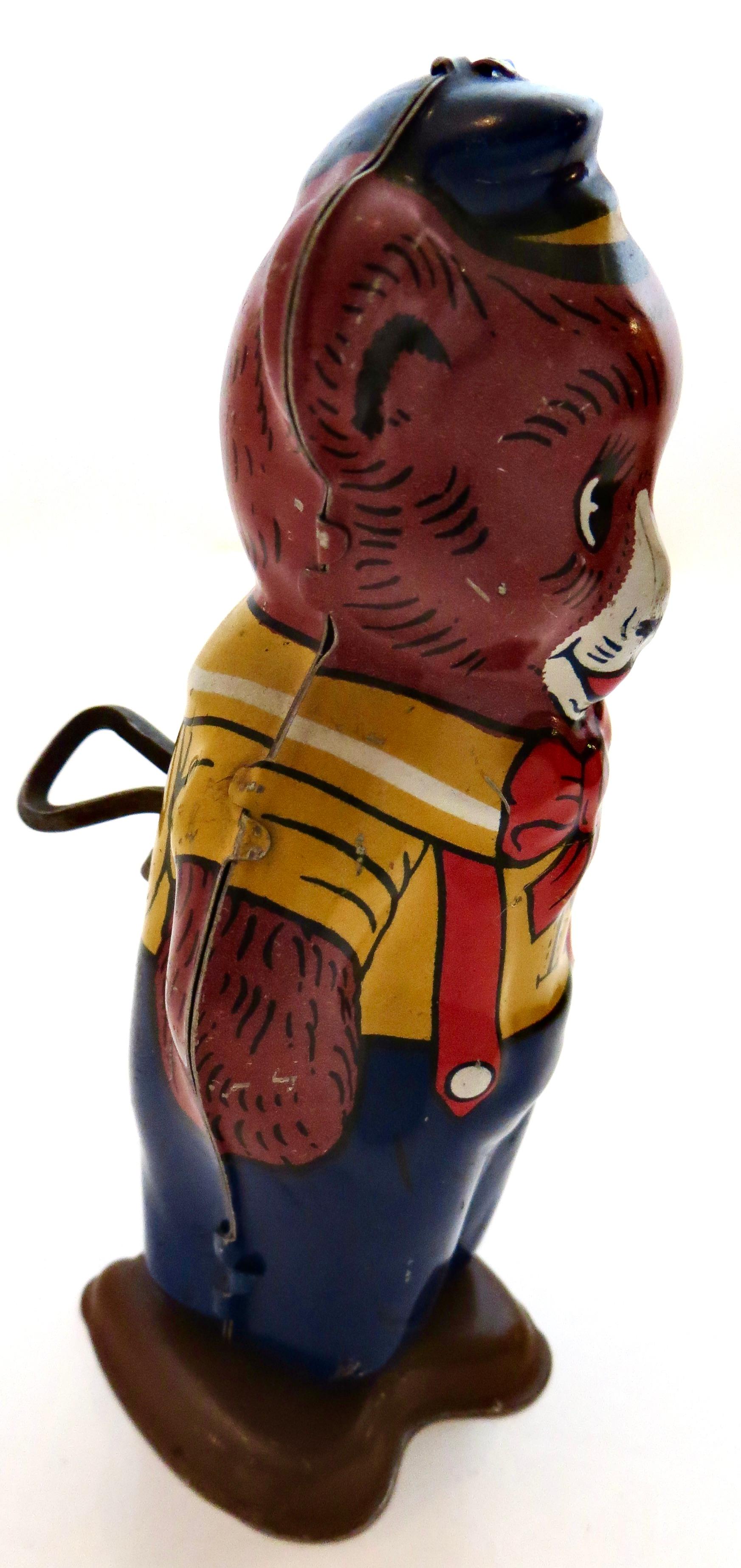 Chein Wind-Up-Spielzeug „Dancing Bear“ und „Dancing Pig“ mit Schnur; amerikanisch, um 1938 im Angebot 5