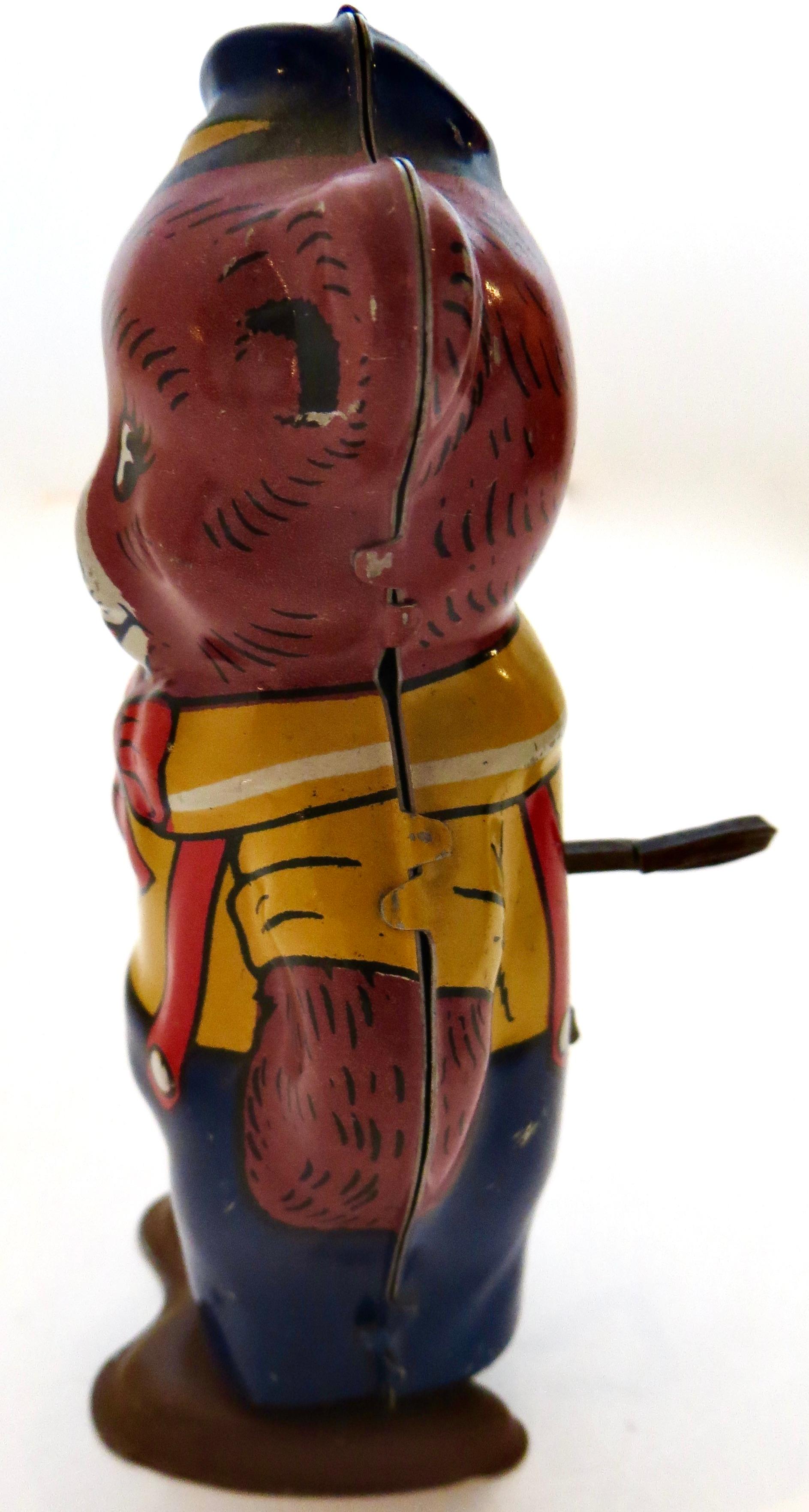 Chein Wind-Up-Spielzeug „Dancing Bear“ und „Dancing Pig“ mit Schnur; amerikanisch, um 1938 im Angebot 6