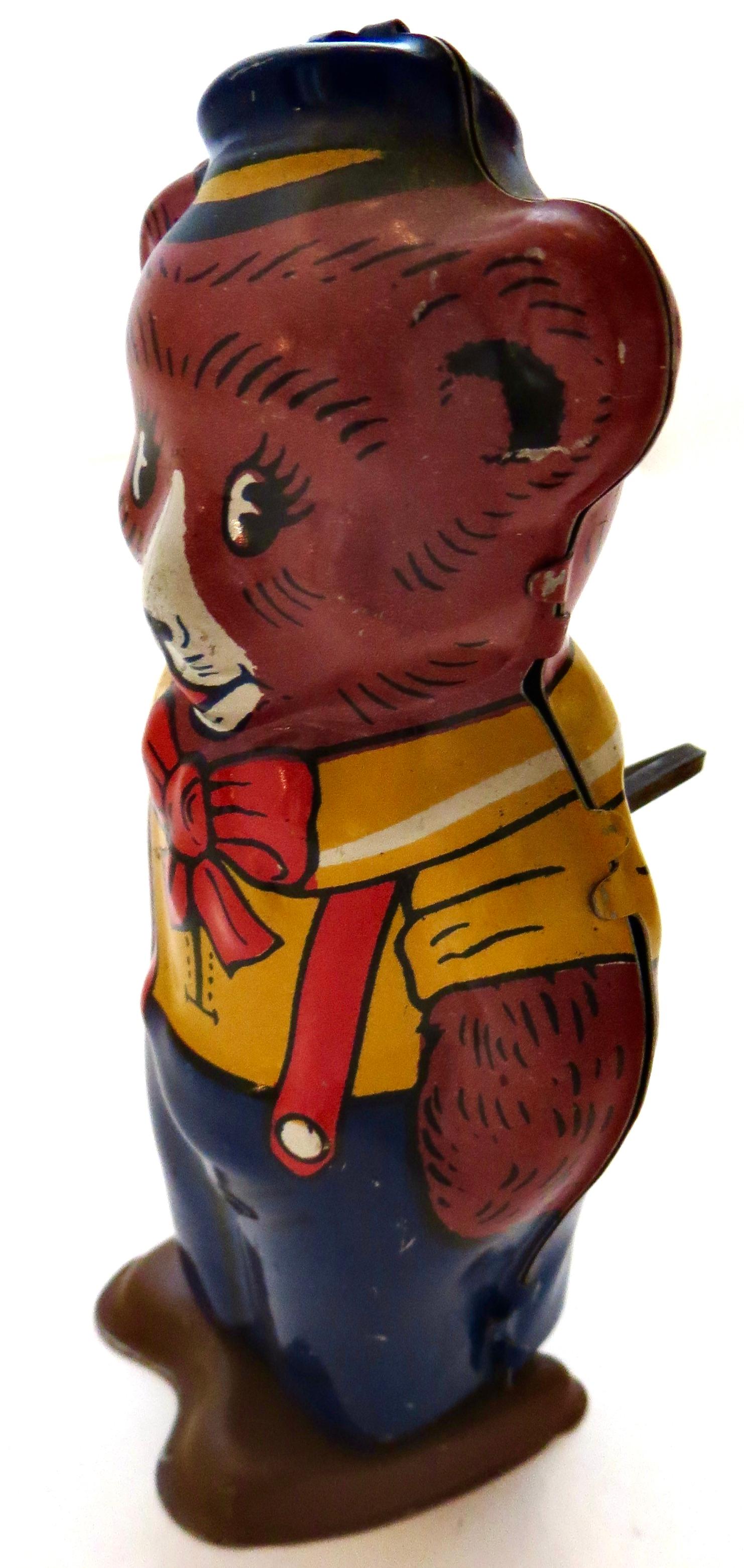 Chein Wind-Up-Spielzeug „Dancing Bear“ und „Dancing Pig“ mit Schnur; amerikanisch, um 1938 im Angebot 7