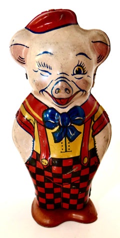 Two Chein Wind-Up Toys "Dancing Bear" and "Dancing Pig"; American Circa 1938