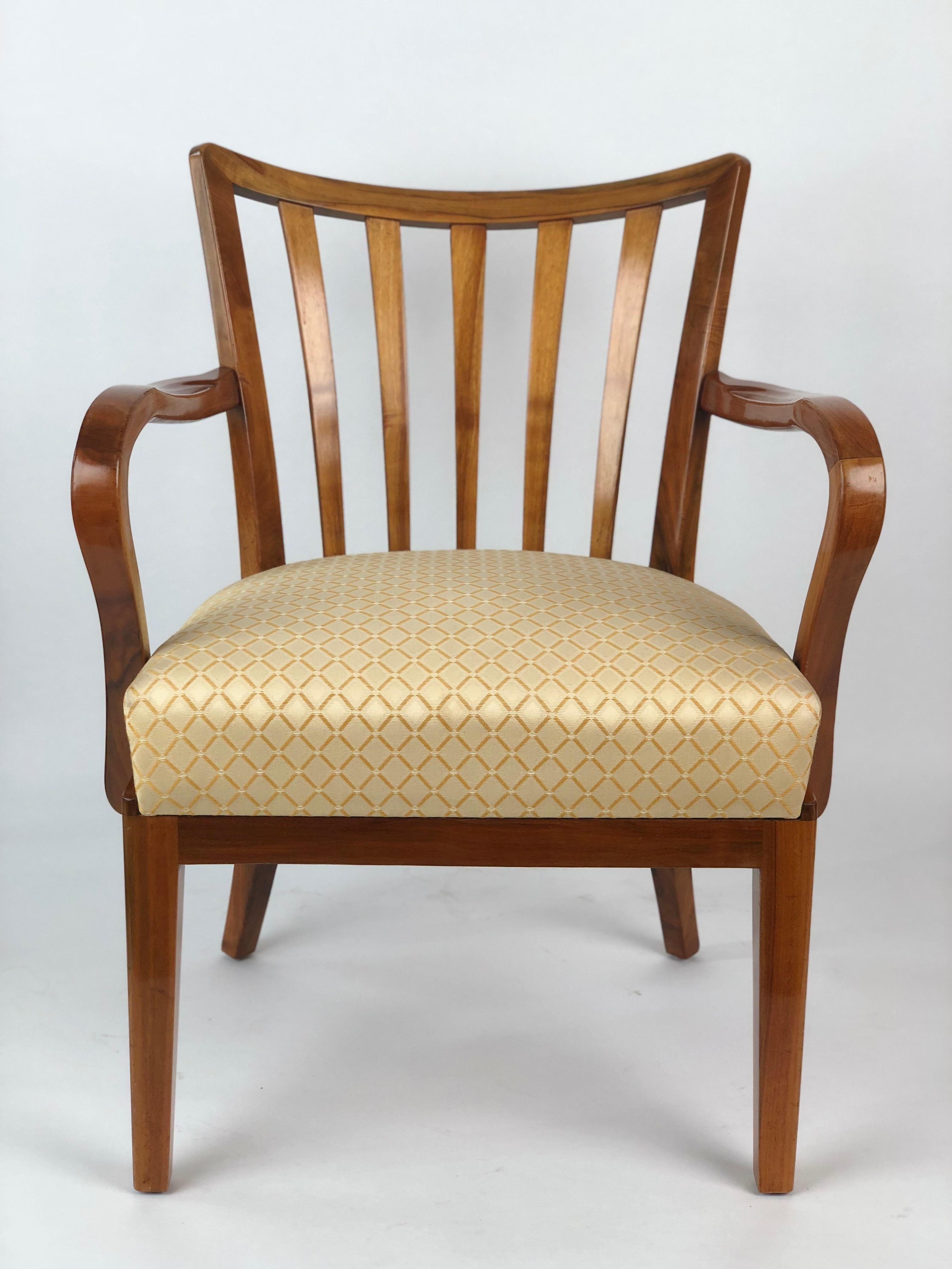 Two Cherry Wood Chairs from 1930s from the Circle of Josef Frank For Sale 2