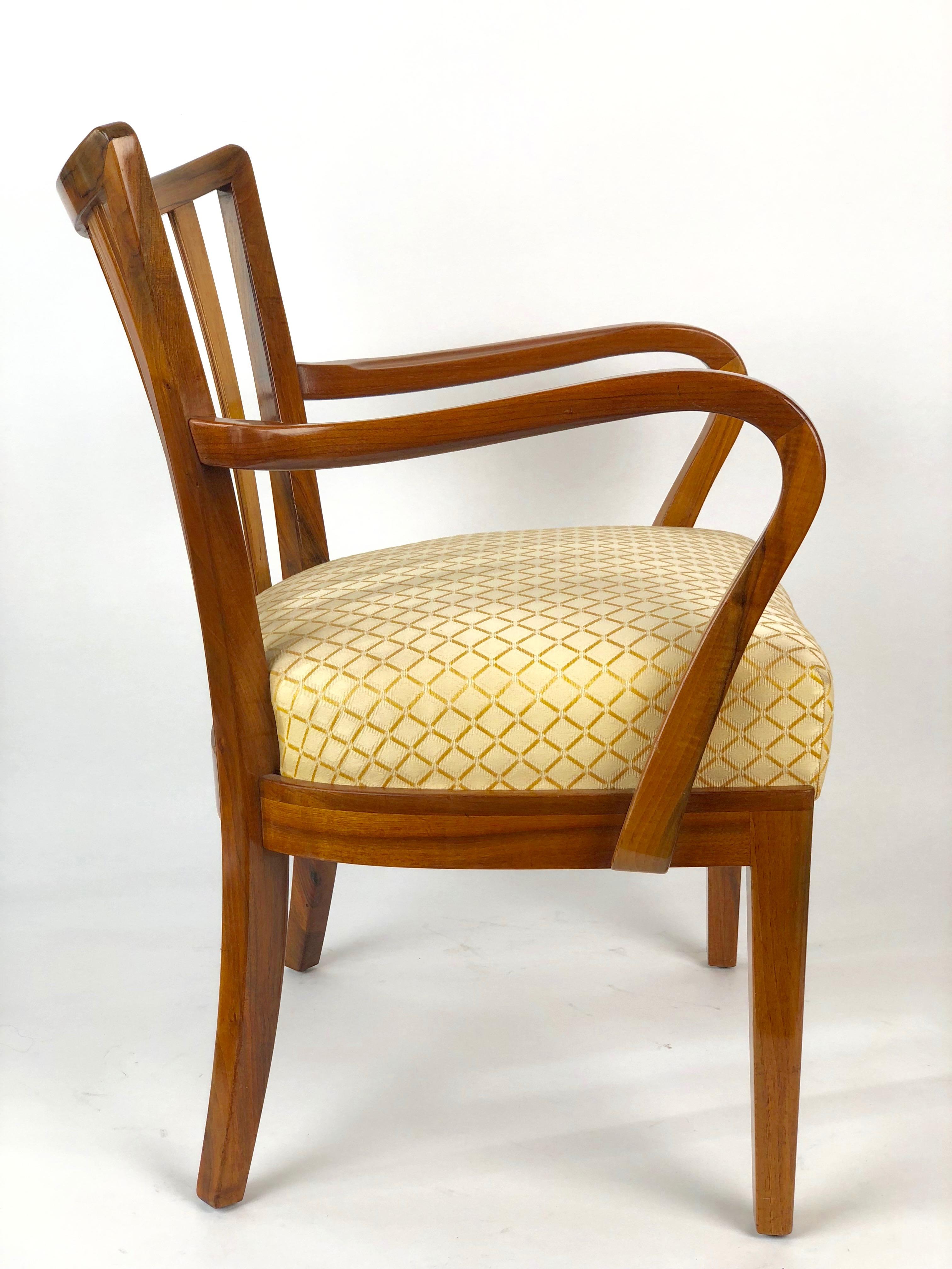 Two Cherry Wood Chairs from 1930s from the Circle of Josef Frank For Sale 3