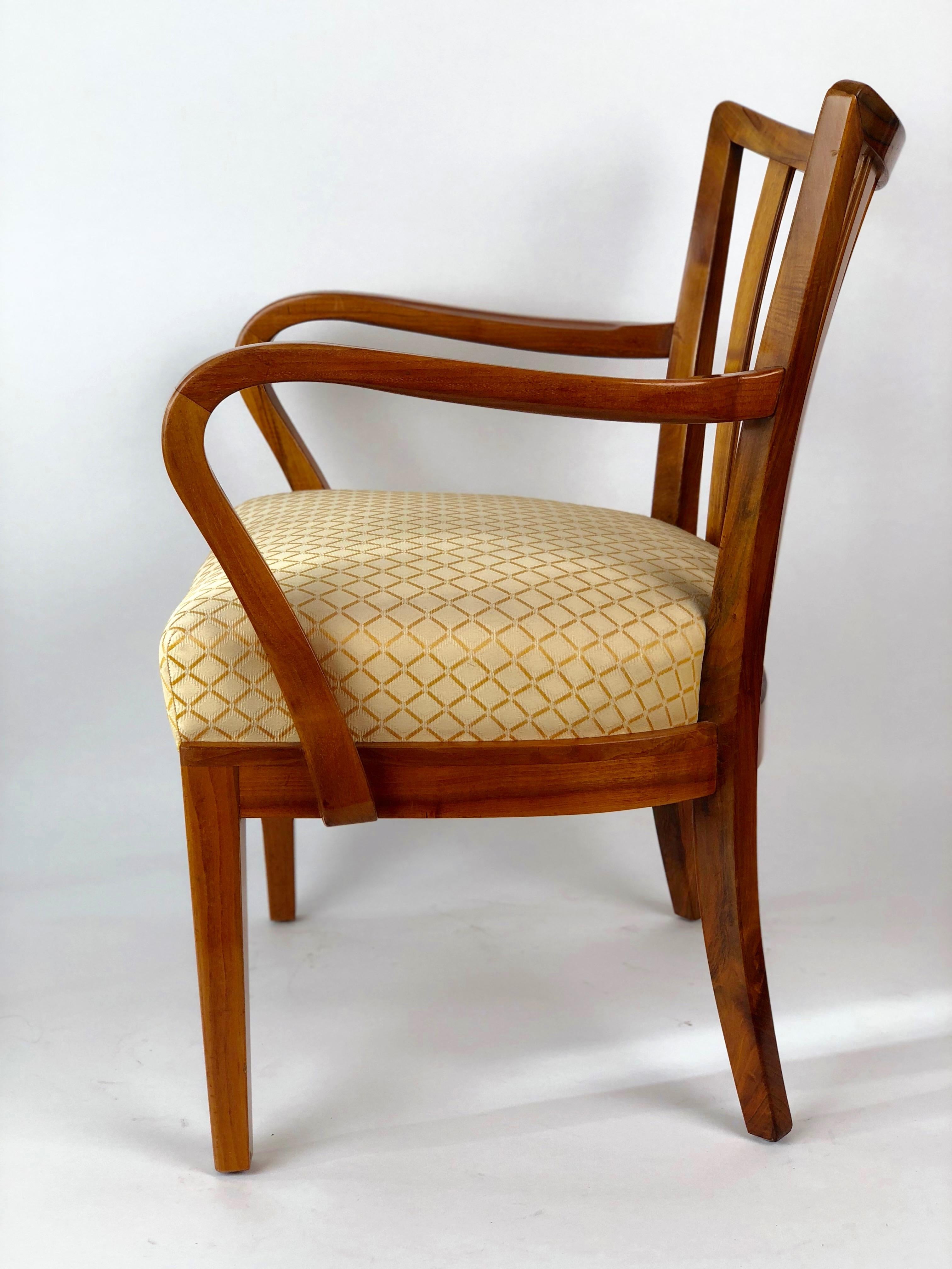 Two Cherry Wood Chairs from 1930s from the Circle of Josef Frank For Sale 5