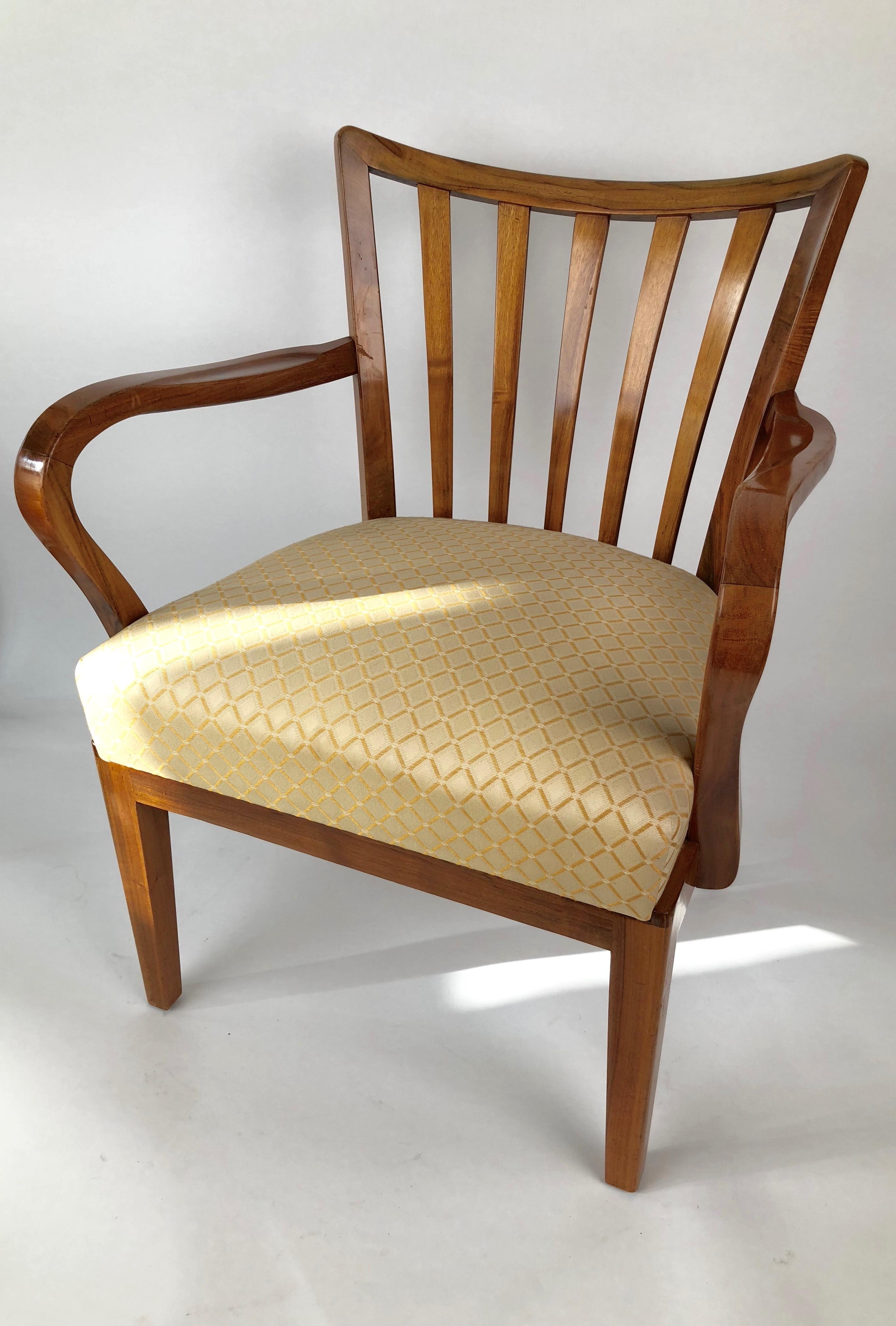 Two Cherry Wood Chairs from 1930s from the Circle of Josef Frank For Sale 7
